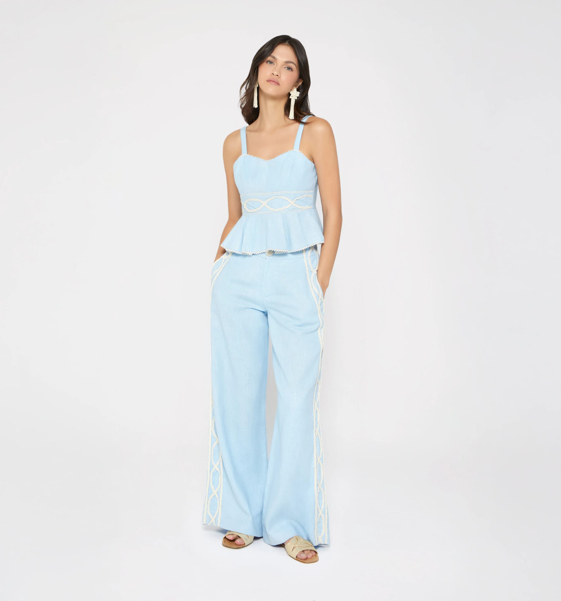 Pantalon palazo trensa en el lateral - imagen 2