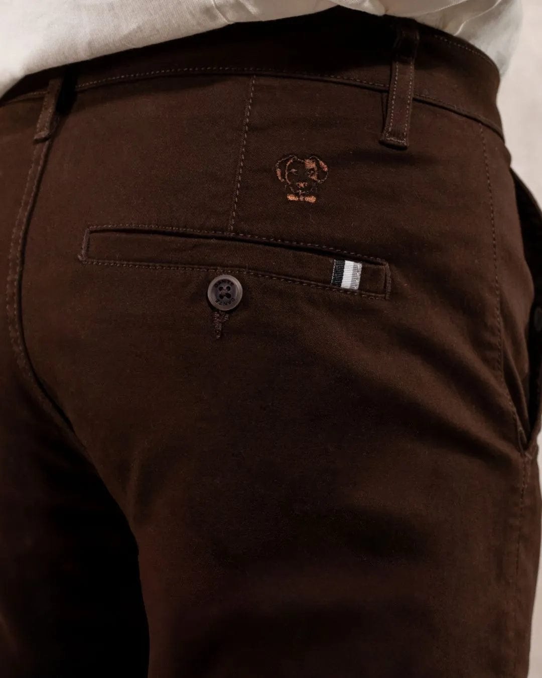 Pantalon Elastico Cafe  Oscuro - imagen 2