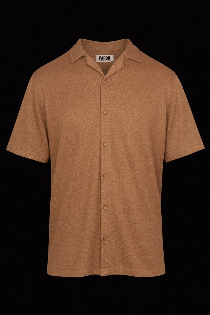 Camisa tejida ligera café - imagen 2