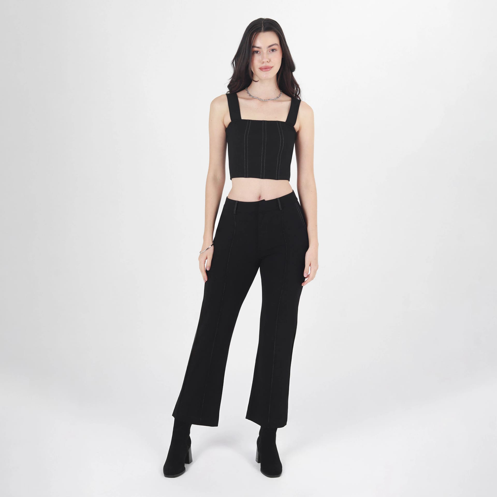 Blusa Cuello U Manga Tiras - imagen 4