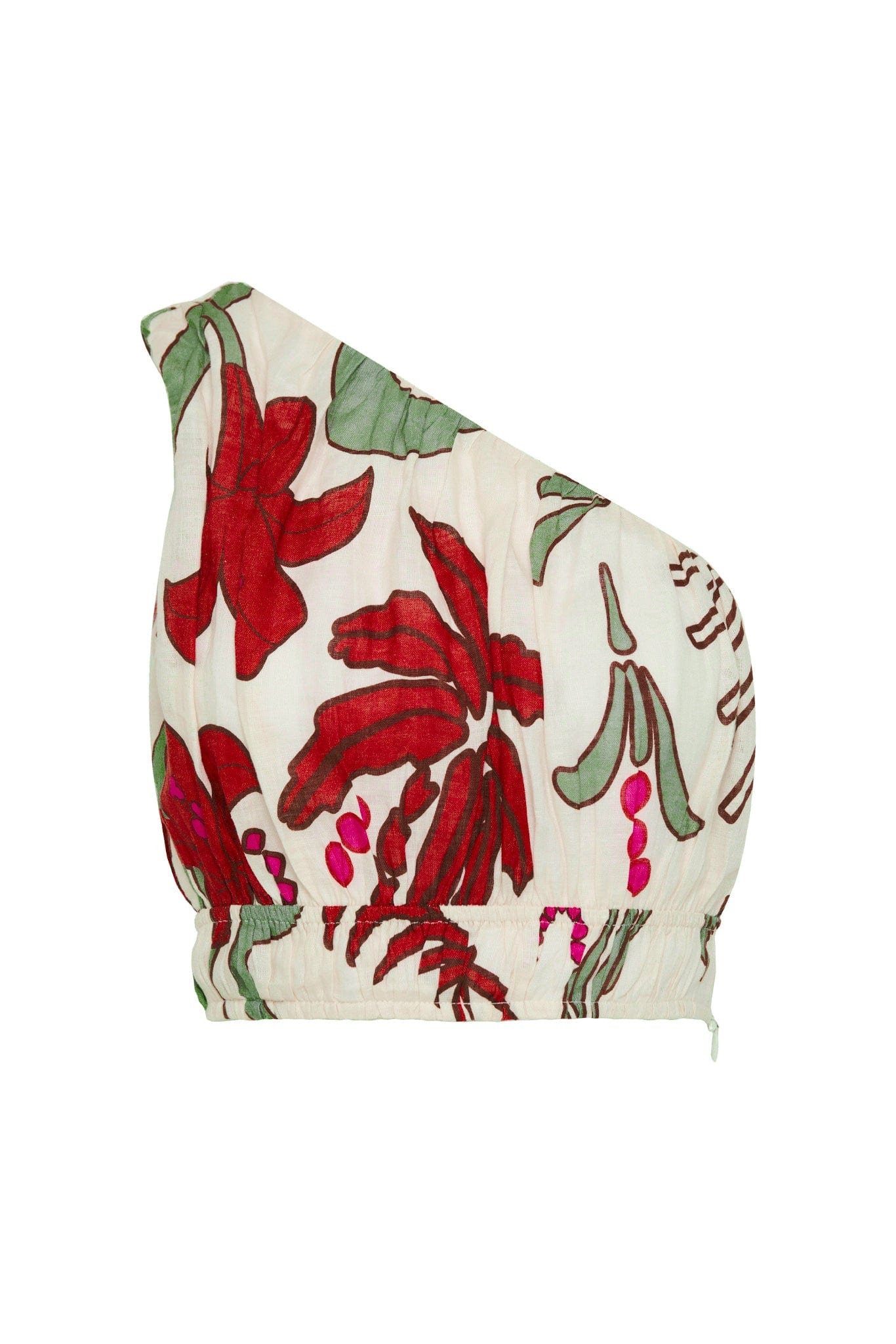Ornella Linen Top / Fuchsia Garden - imagen 1