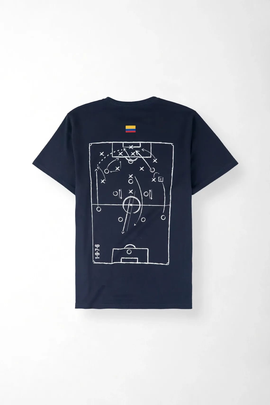 Camiseta regular fit con cuello en contraste en azul marino para hombre - imagen 5