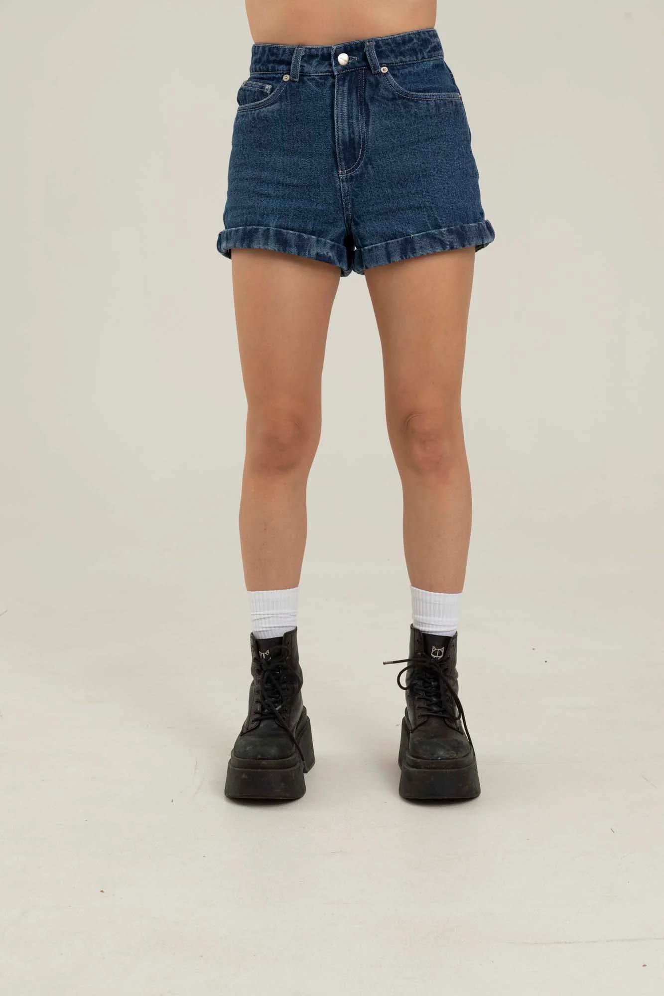 DARK BLUE DENIM SHORT - imagen 18