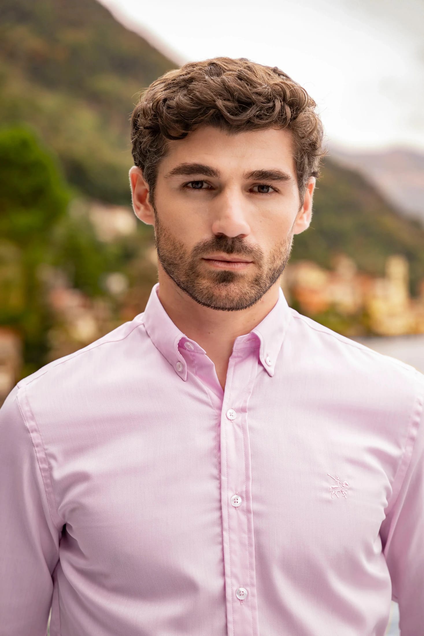 Camisa No Iron Hombre Rosada - imagen 4