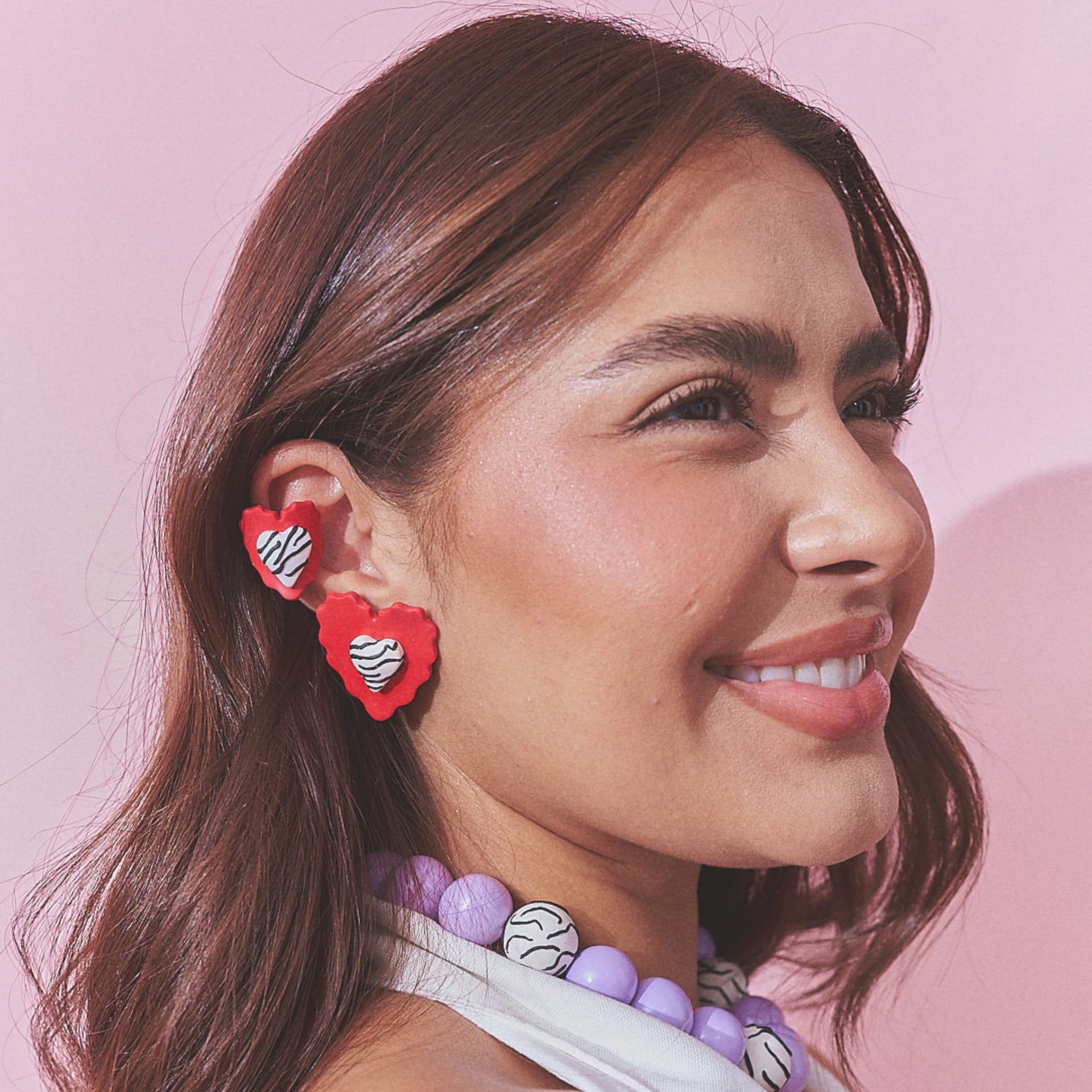 Earcuff Corazón Rayado Mix - imagen 4