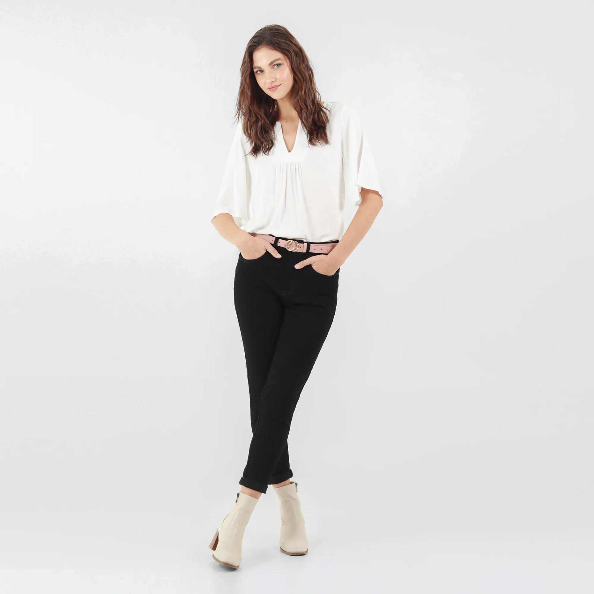 Jean Tiro Medio Bota Skinny - imagen 16