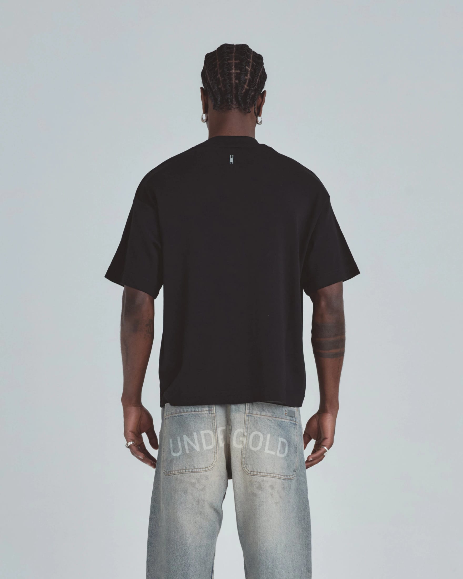 Line Basic Label Boxy Fit Tshirt Black - imagen 7