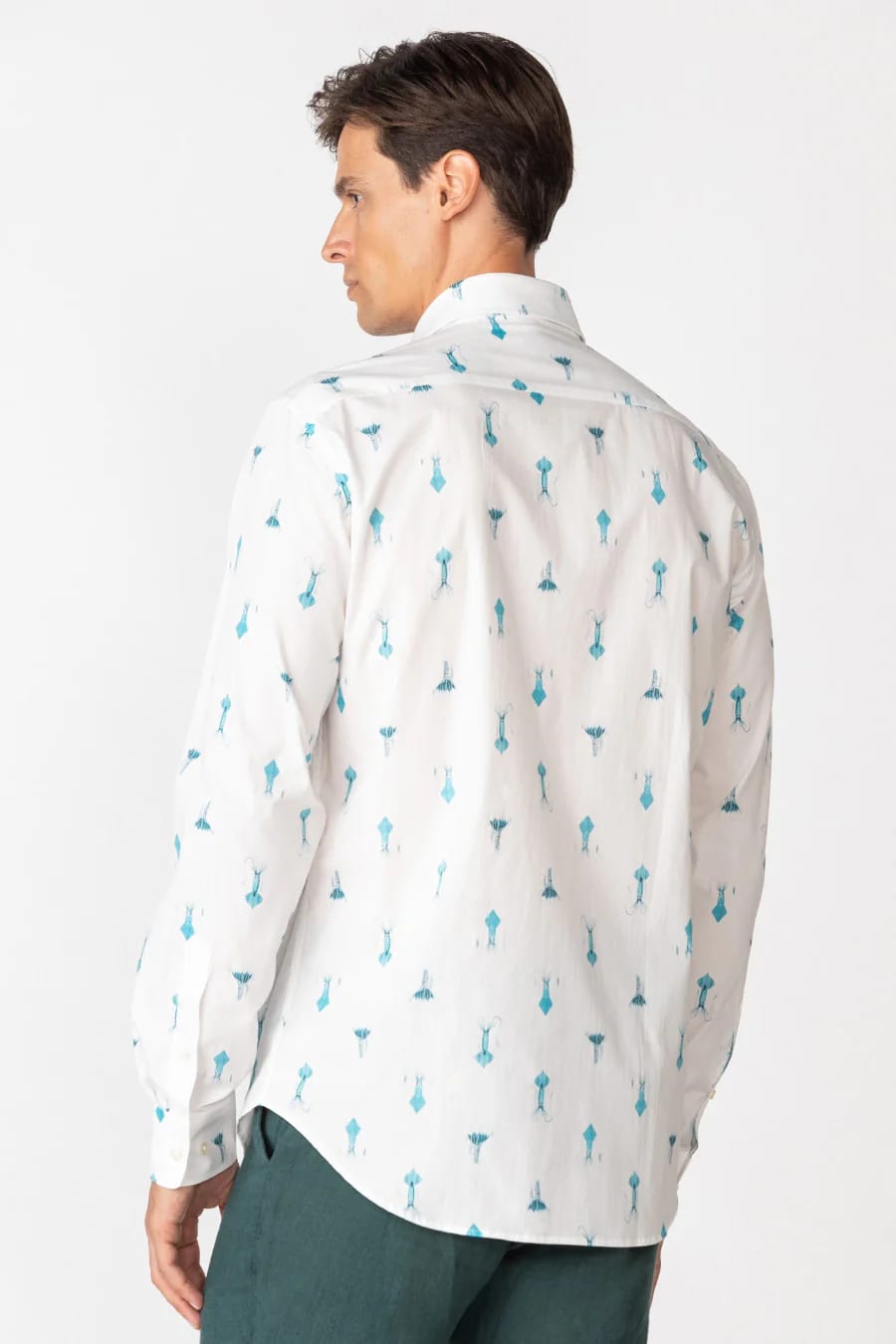 Men's cotton shirt white epiro - imagen 8