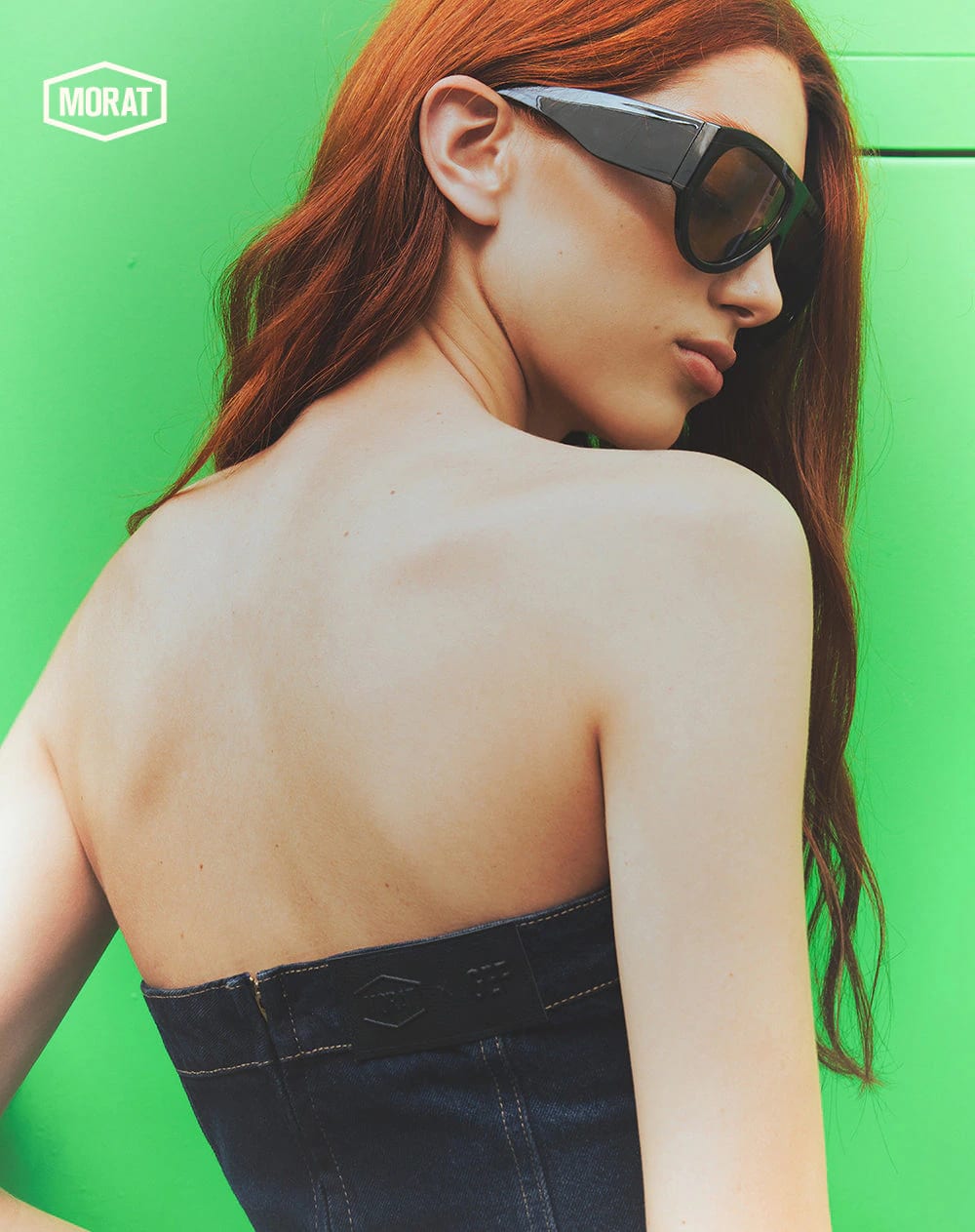 Top strapless denim índigo oscuro mujer GEF | MORAT - imagen 2