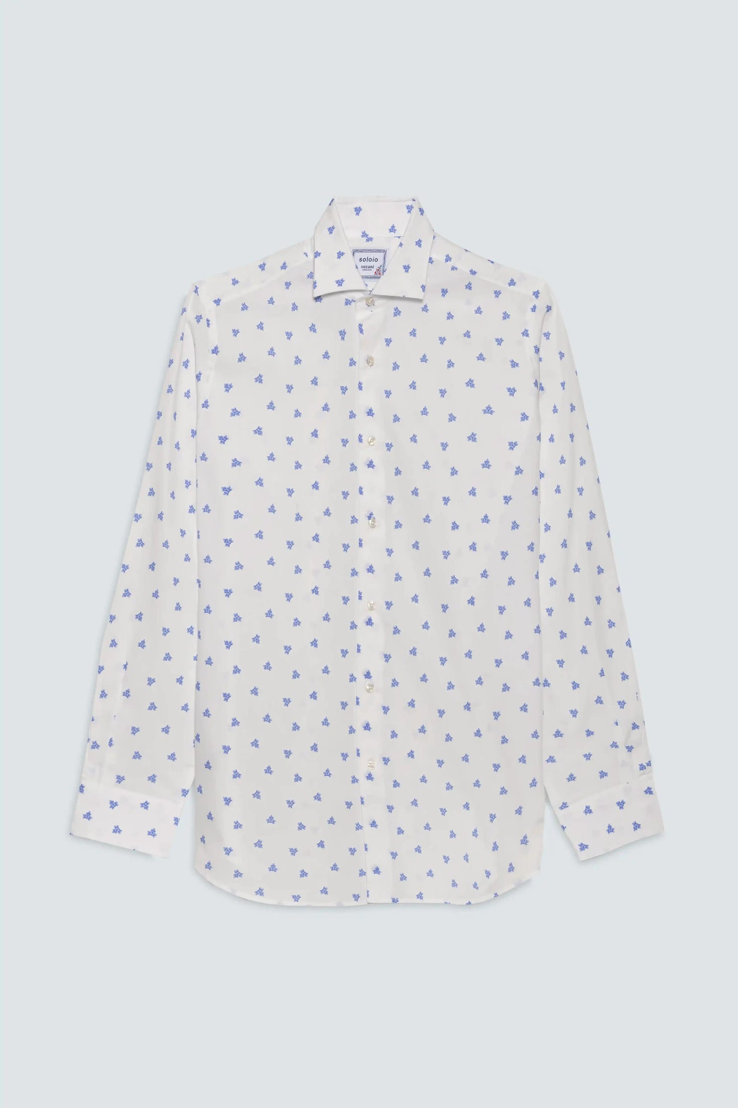 Men's cotton shirt white pomagranate - imagen 1