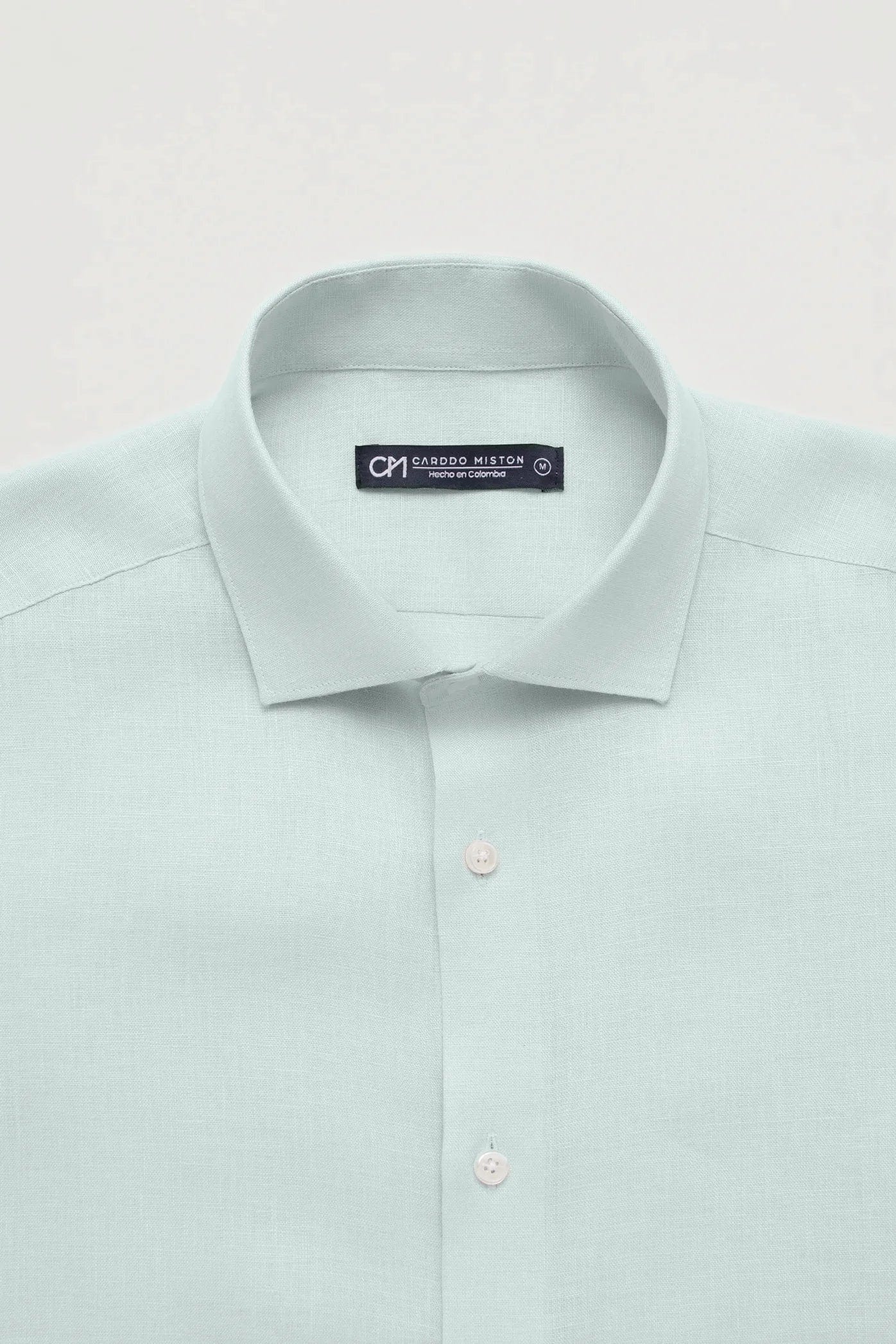 Camisa Button Under Lino Menta - imagen 2