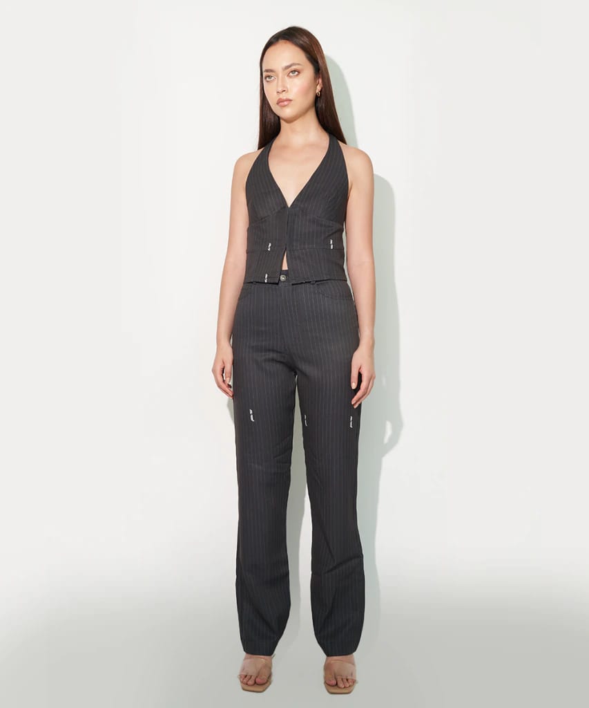 Howdy Pants in Black Pinstripe - imagen 2
