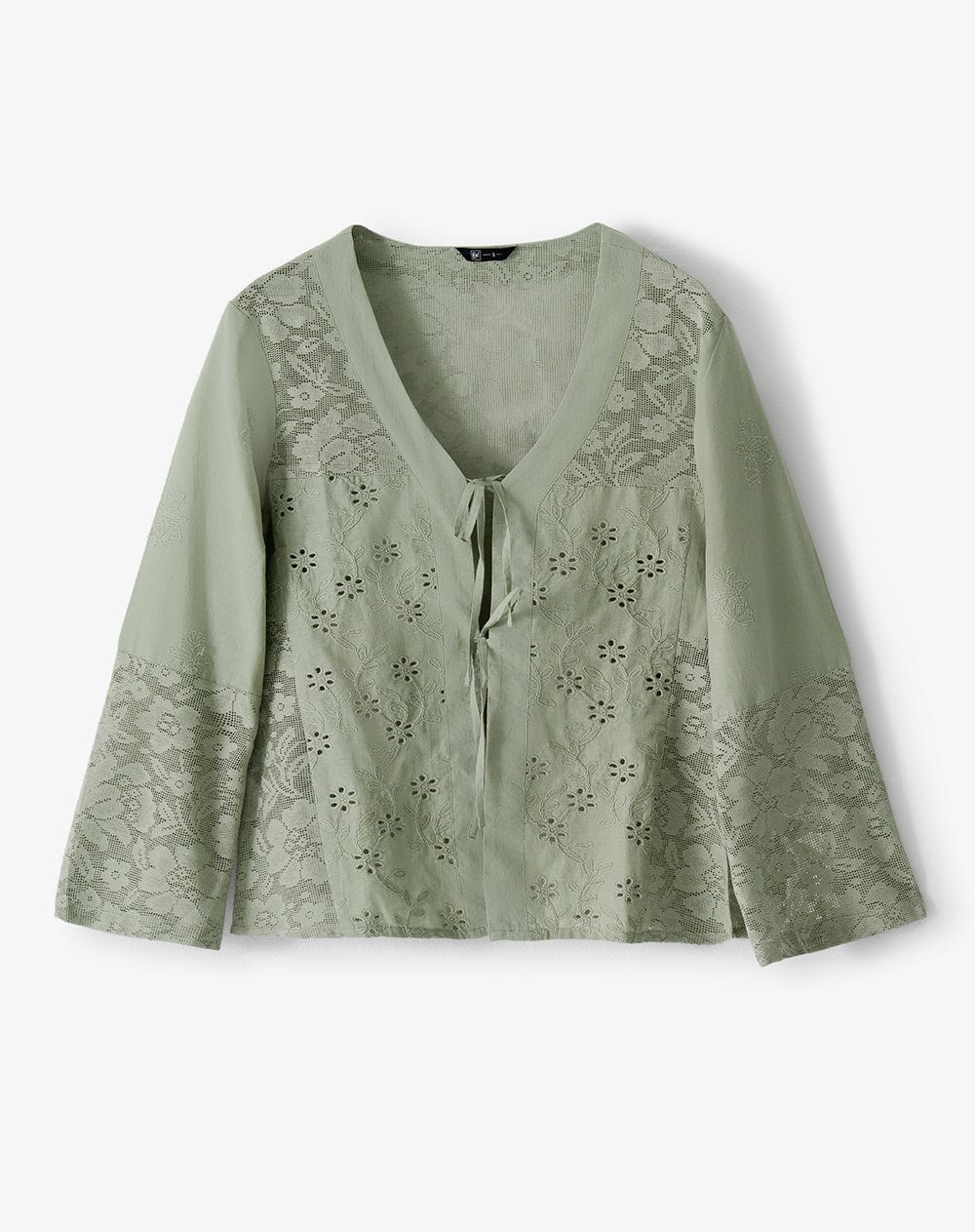 Camisa oversize manga larga verde mujer - imagen 6