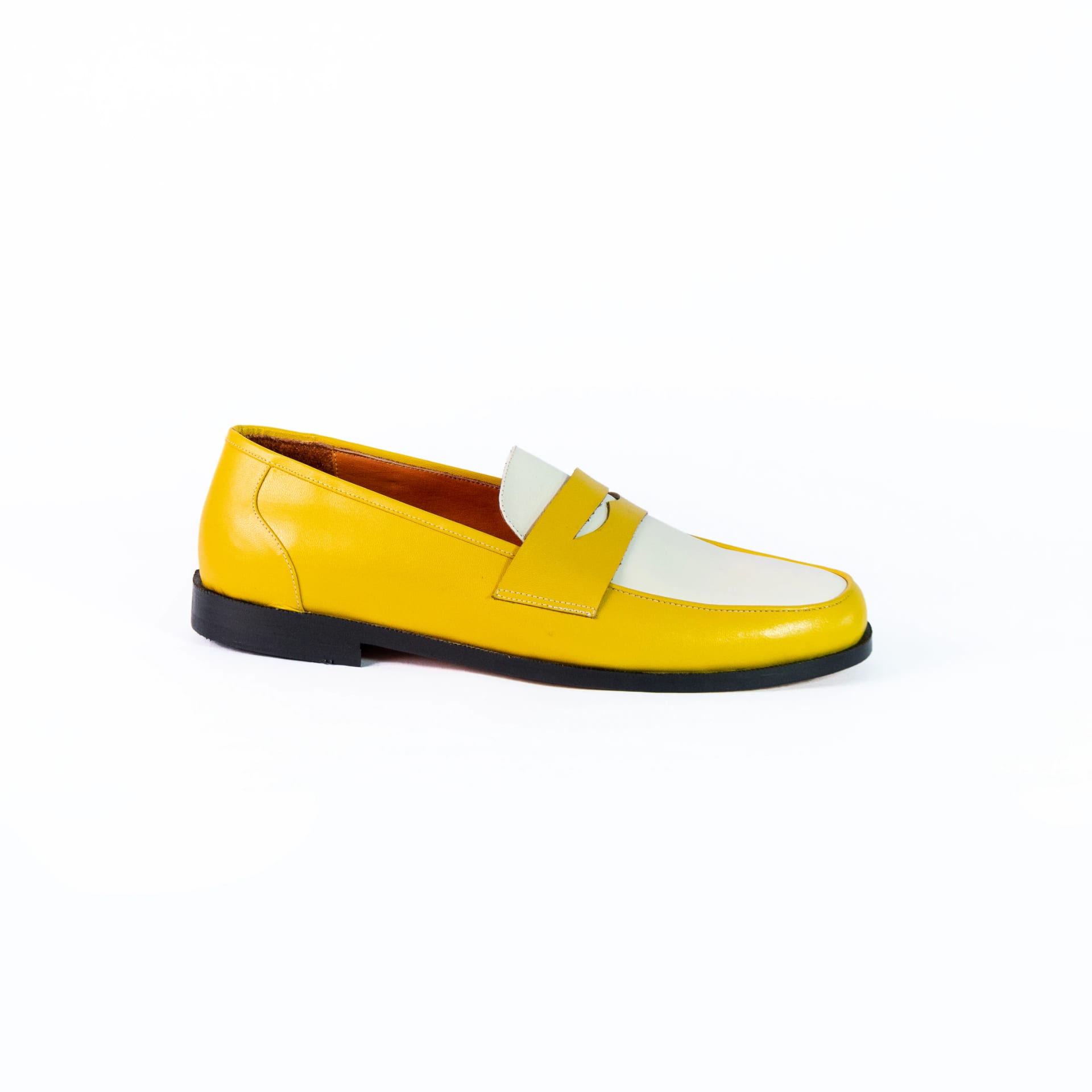 Penny loafers yellow & white - imagen 1