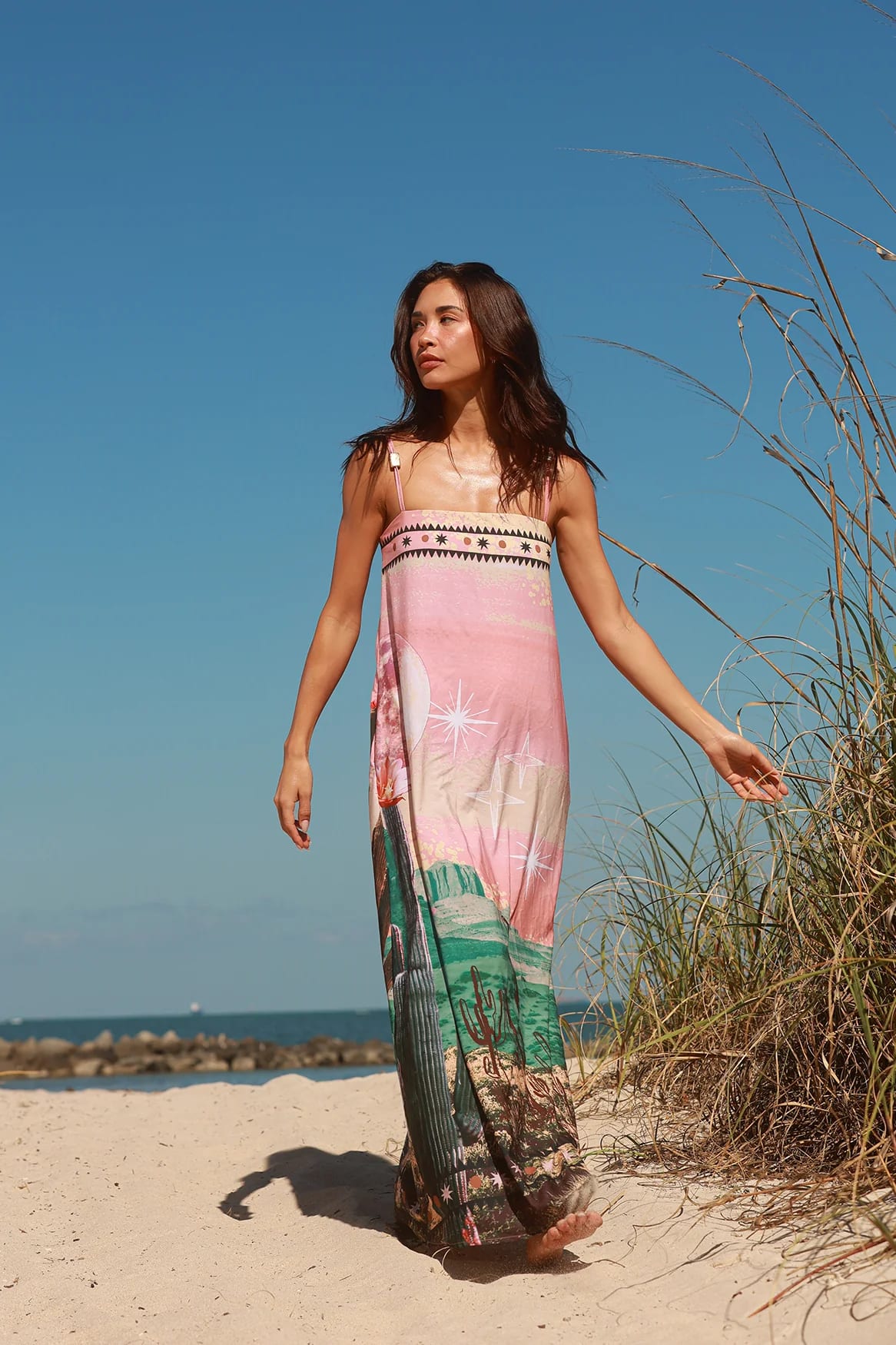 VESTIDO CELESTE DESERT - imagen 2