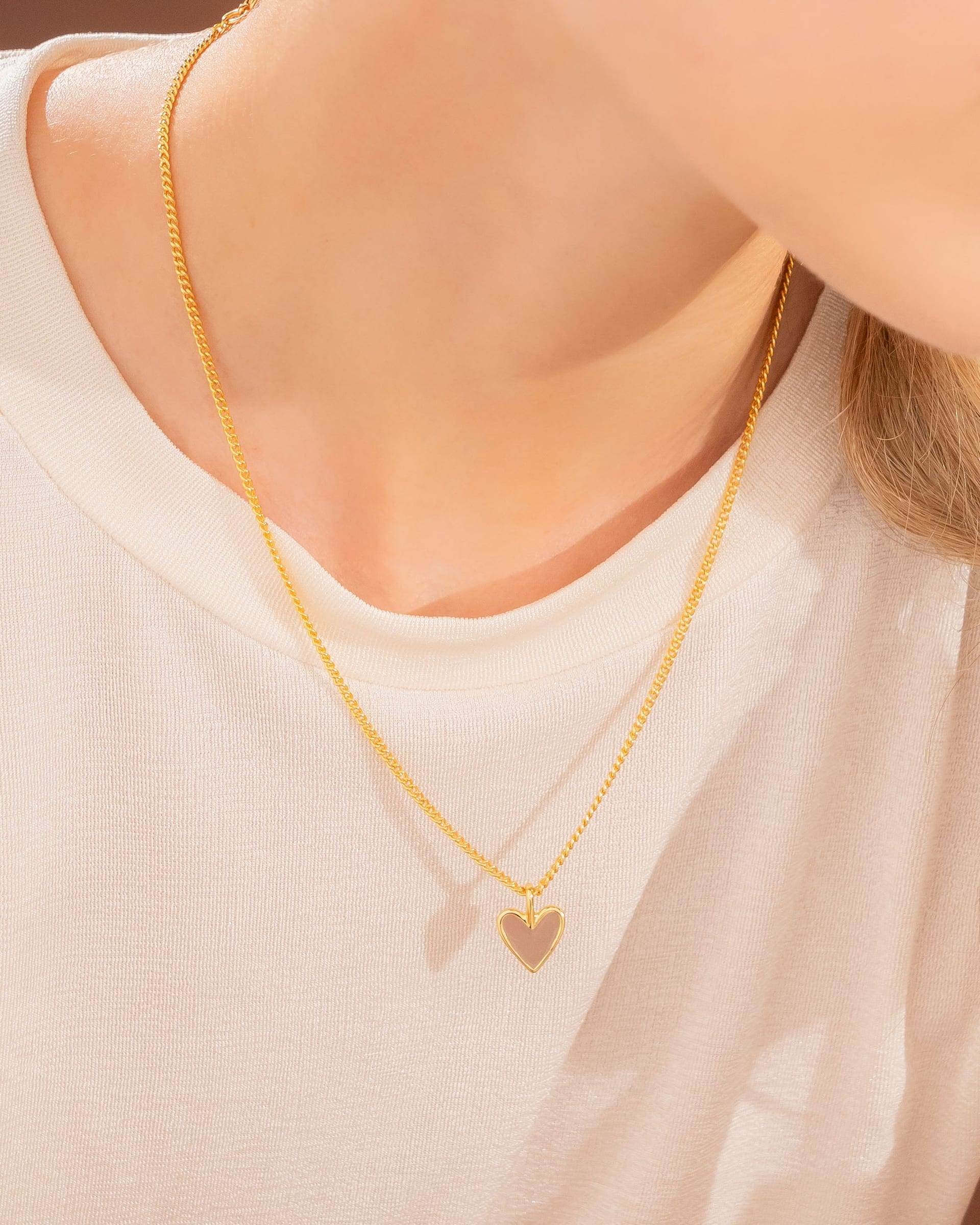 Set Cadena + Aretes Corazón - imagen 1