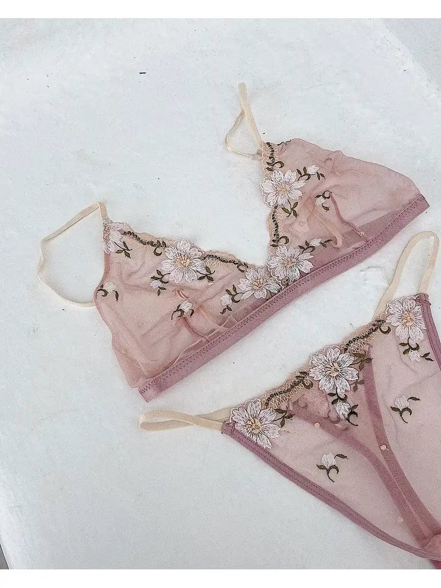 Floral Bralette + Panty Set - imagen 2