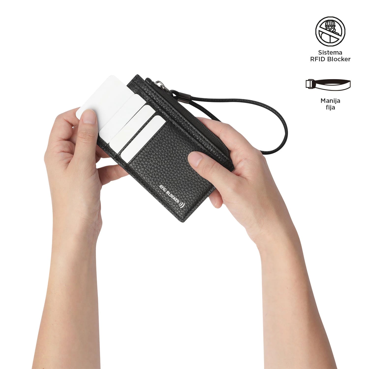 Portadocumentos Smooth con RFID Blocker Negro - imagen 3