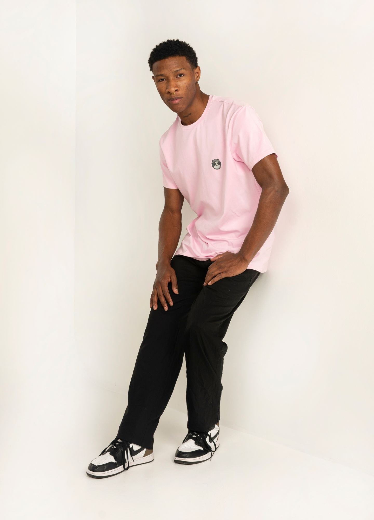 Basic Perezoso Camiseta Regular – Rosa - imagen 3