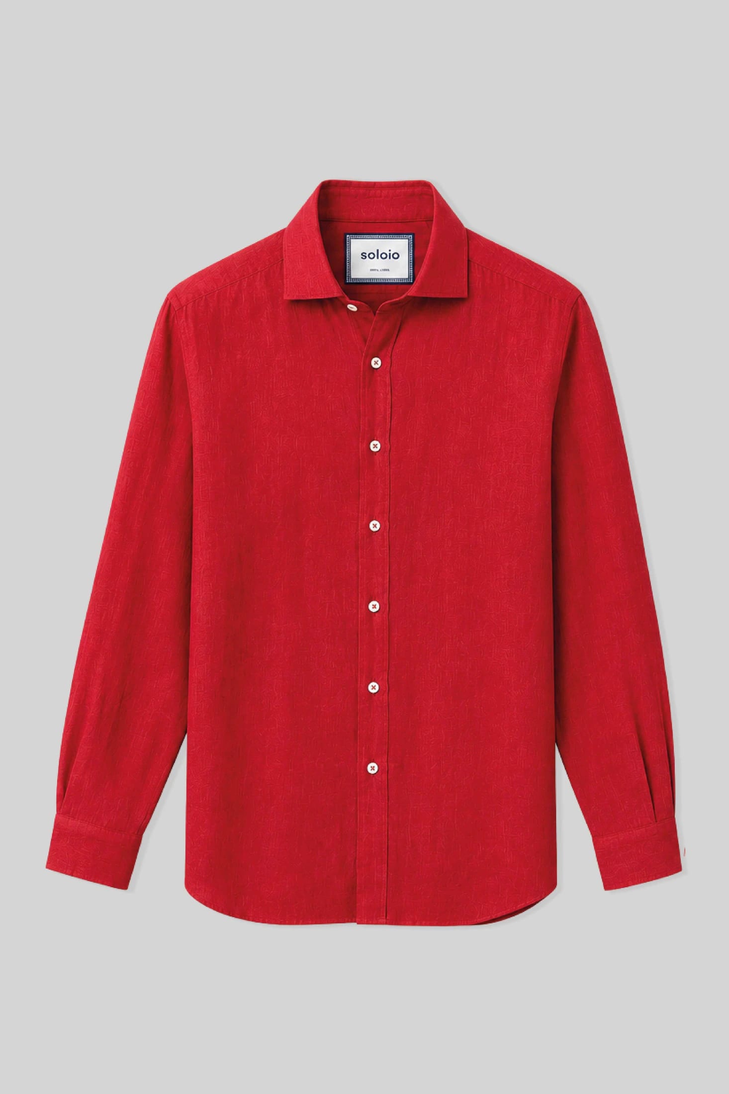 Men's linen shirt equestrian red - imagen 1