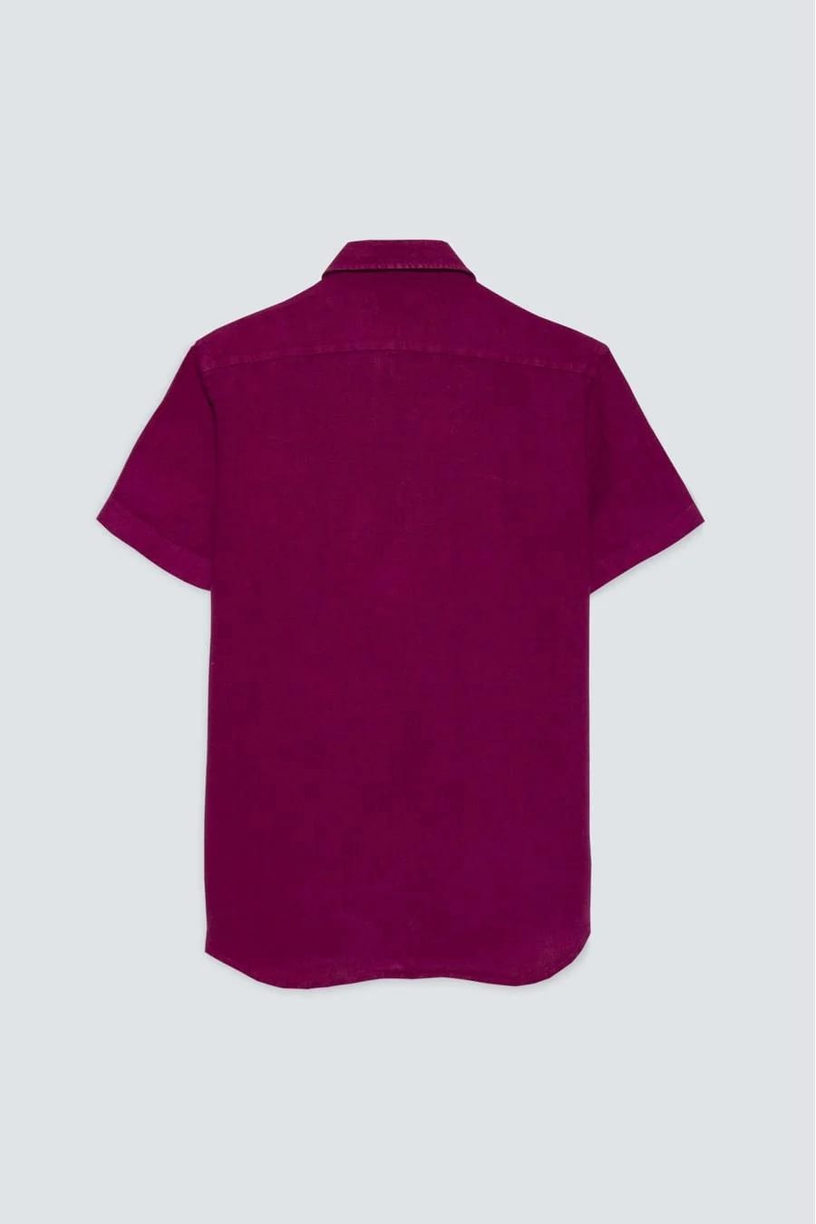 men’s linen shirt fuxia mc basic - imagen 3