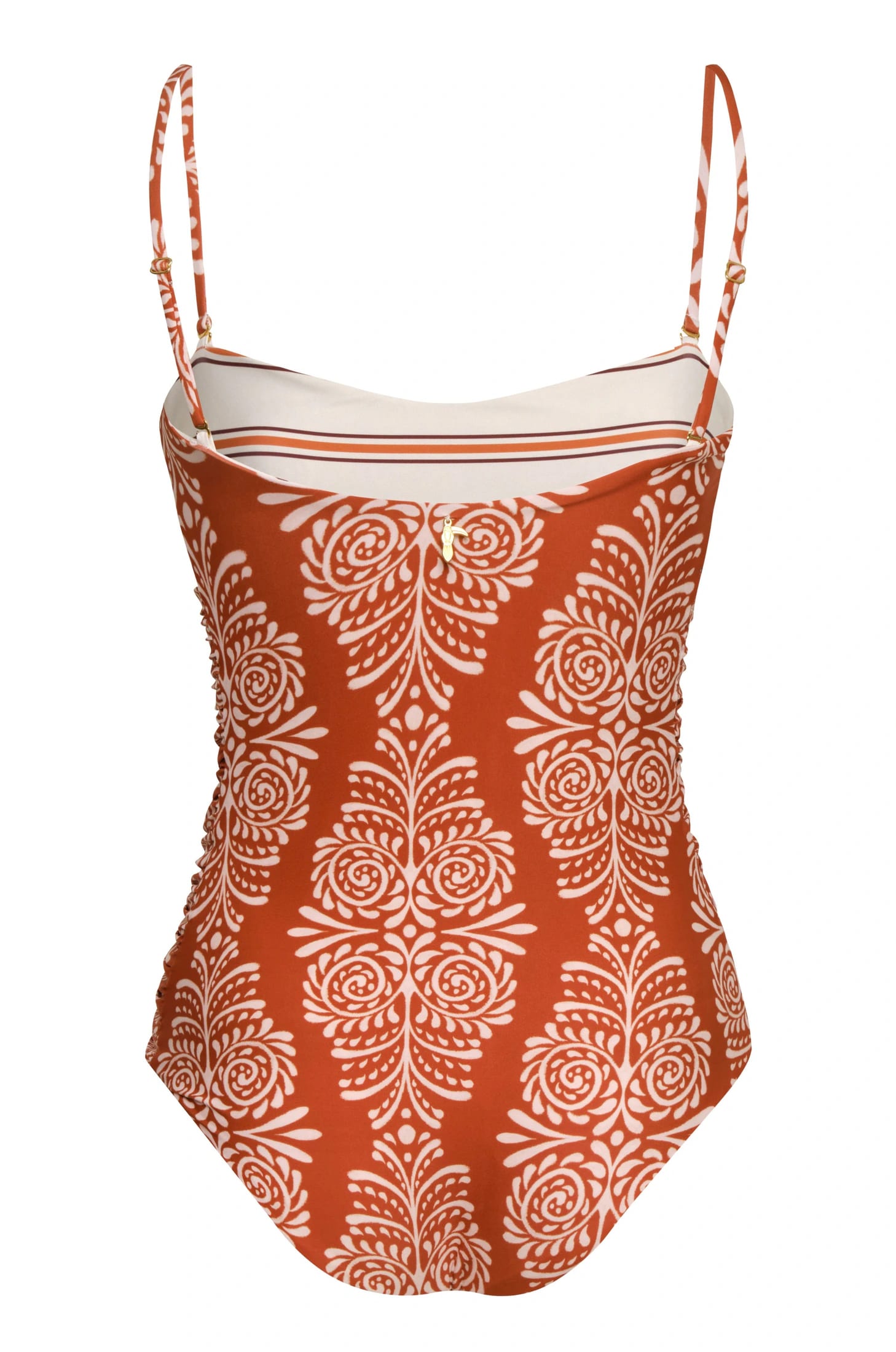 Las Balsas One Piece / Red Arabesque - Orange Stripes - imagen 4
