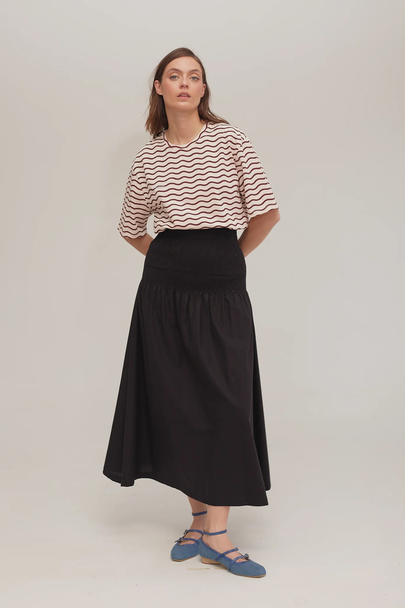 Falda Shirred Negro - imagen 9