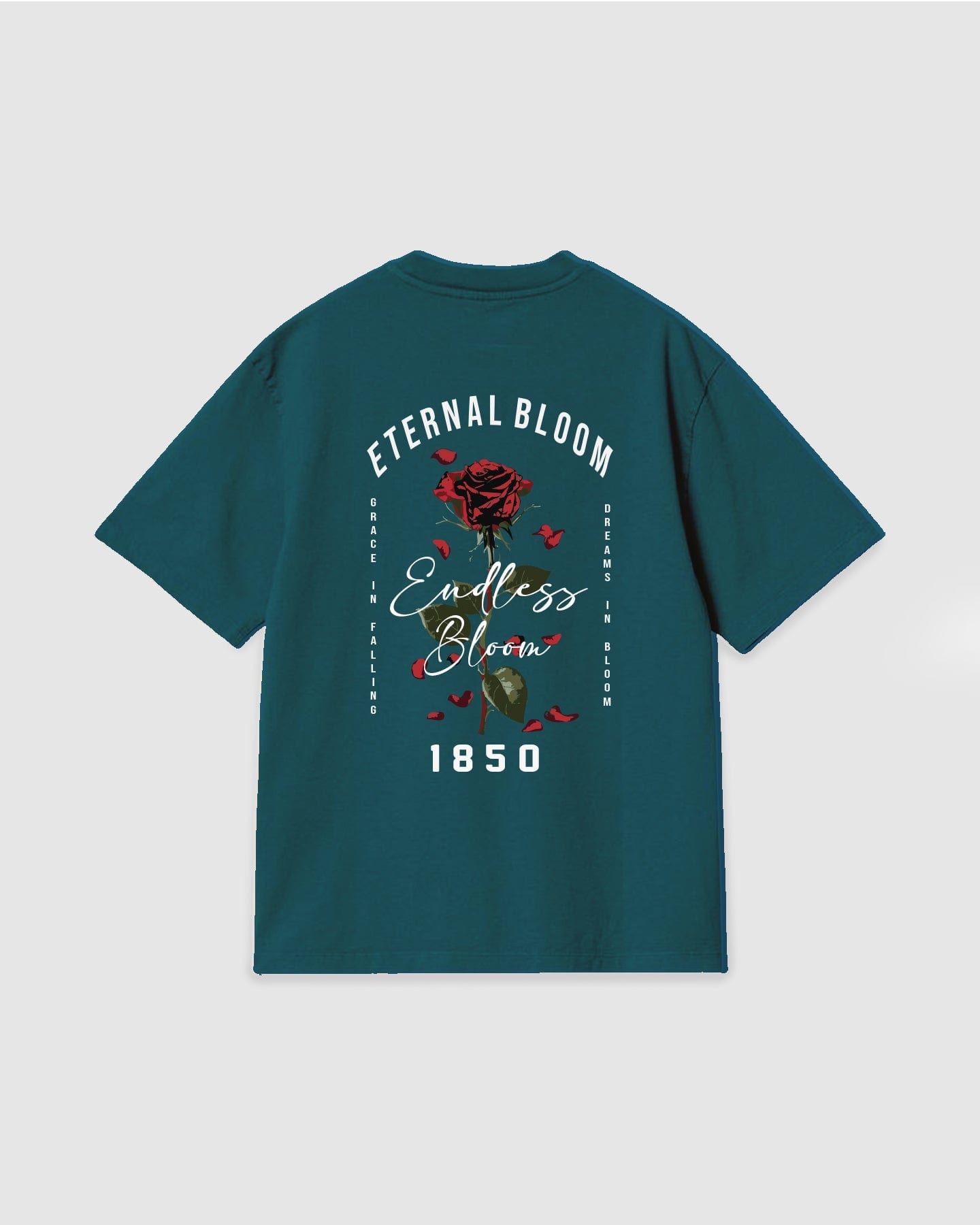 Oversized T Shirt Eternal Bloom Dark Green - imagen 1