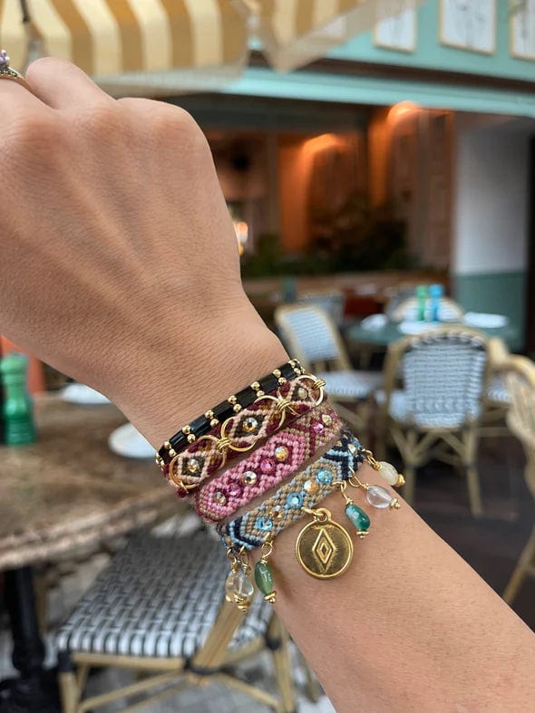 Wayuu Skinny Bracelet | Pink Aura - imagen 14