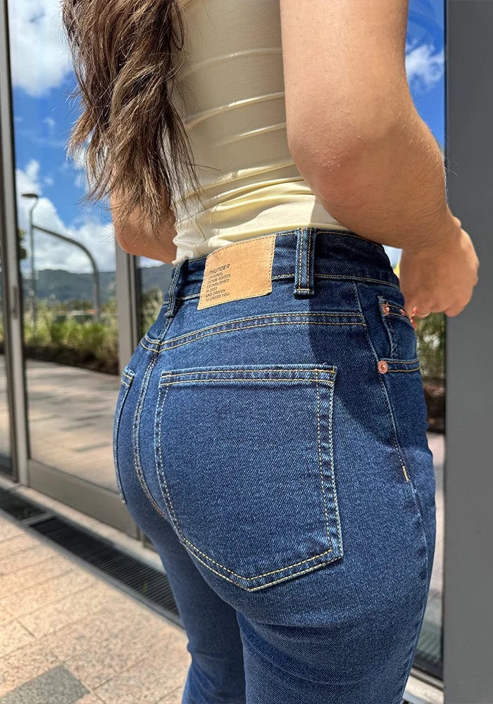 Mom Slim Fit Confort Azul Oscuro para Mujer - imagen 5