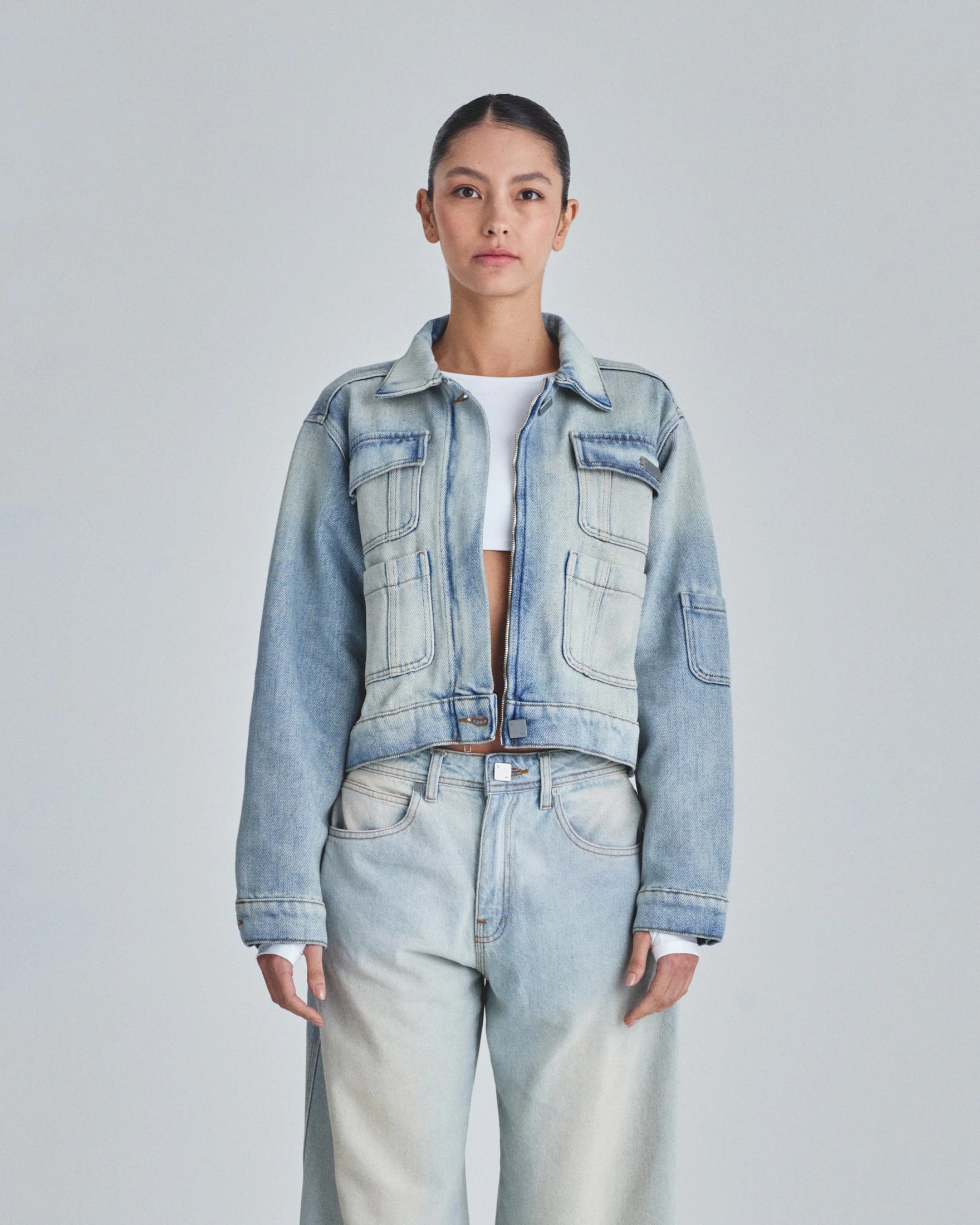 W Line Basic Multipocket Jacket Dirty Ice - imagen 2