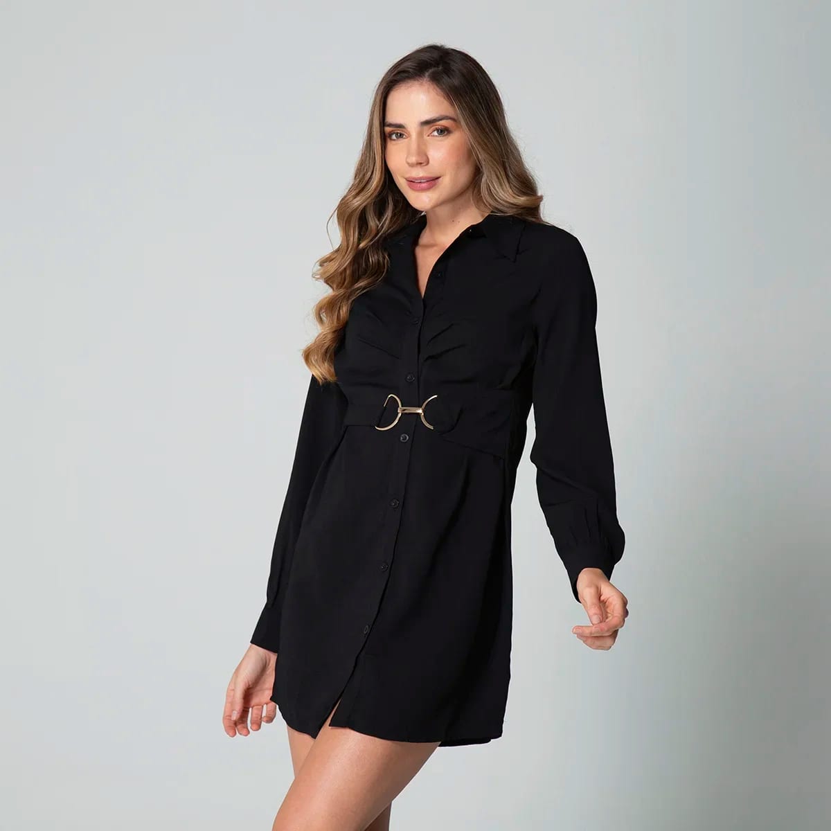 Vestido Corto Manga Larga Tynna - imagen 2
