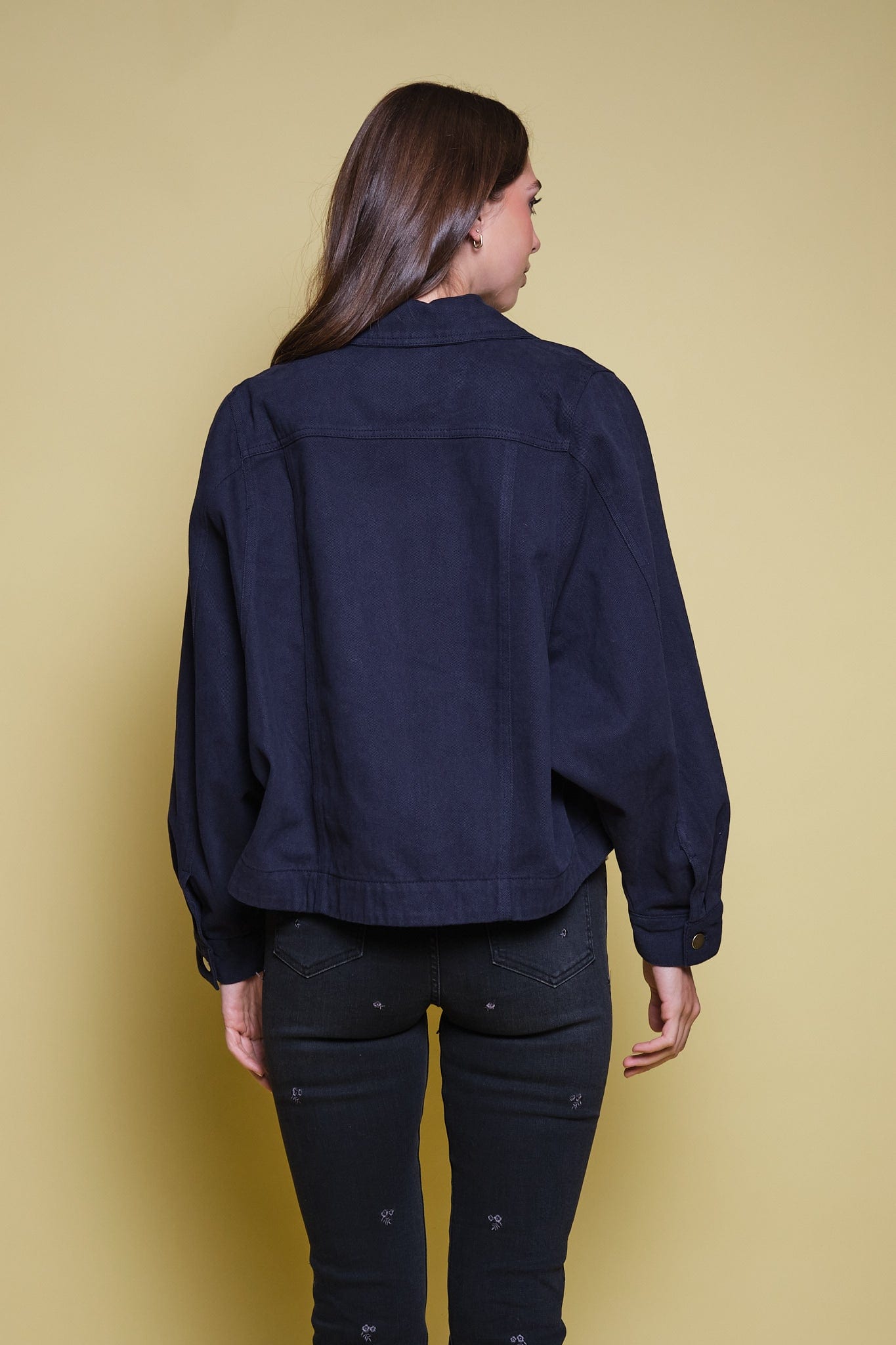 CHAQUETA DRIL AZUL OSCURO BORDADO PAISLEY - imagen 5