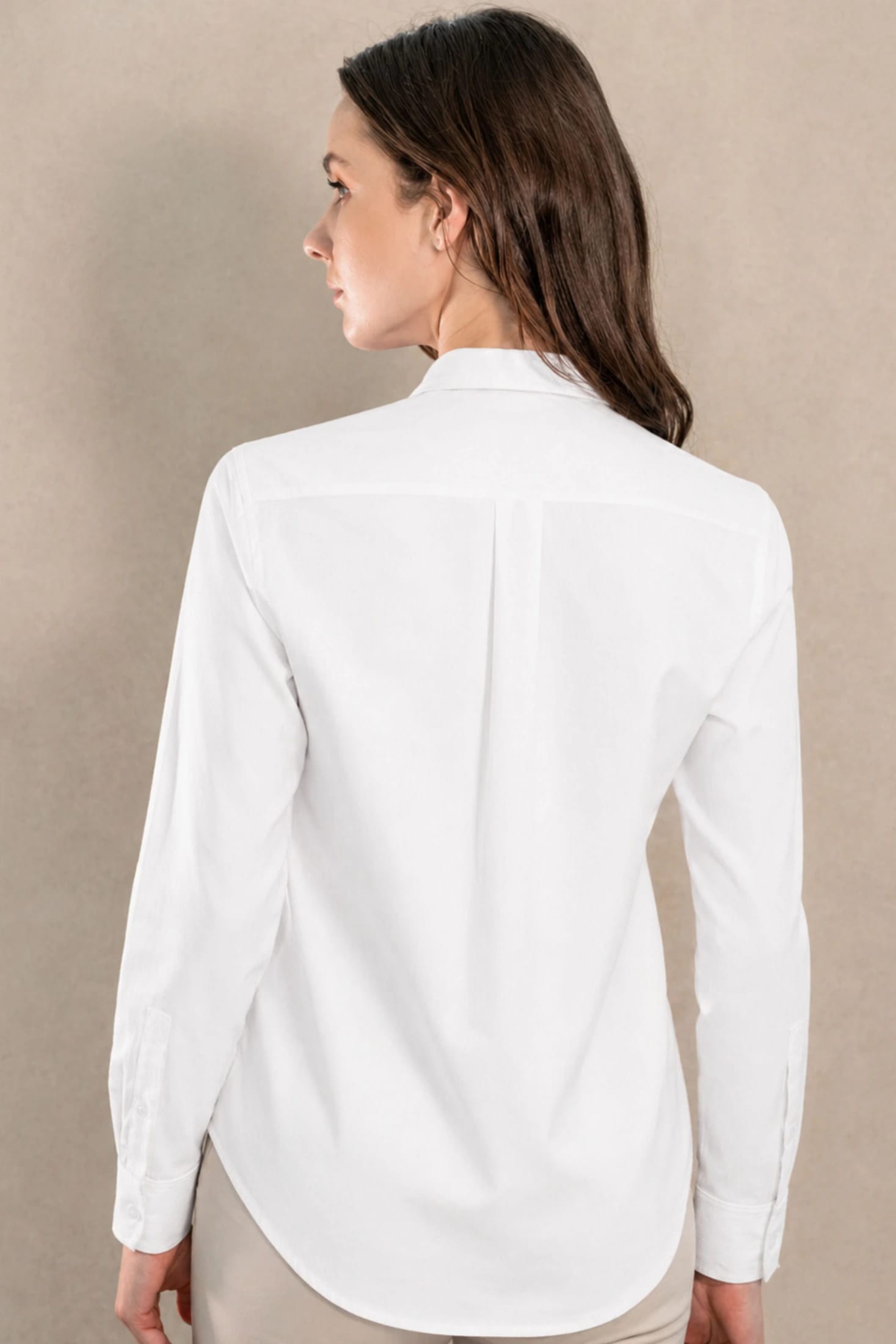 Camisa Antimanchas Oxford de Mujer Blanco - imagen 4