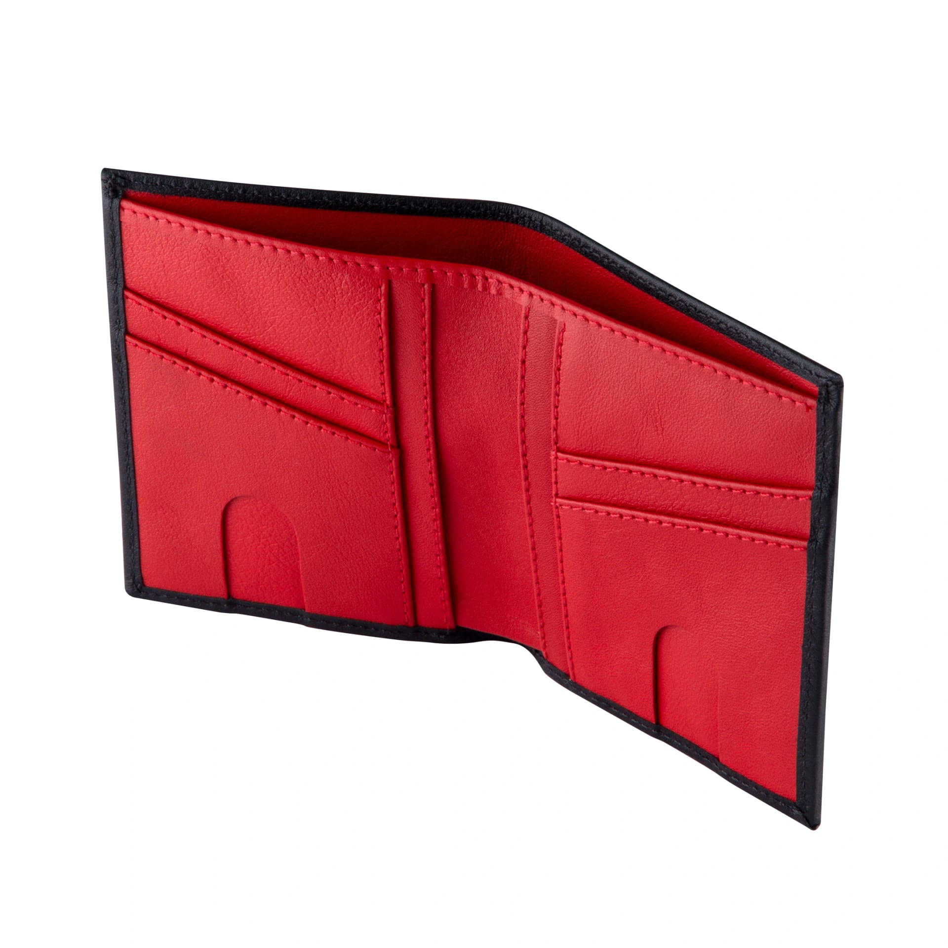 Billetera Compact Cuero (Negra-Roja) — Con Grabado de Iniciales - imagen 6