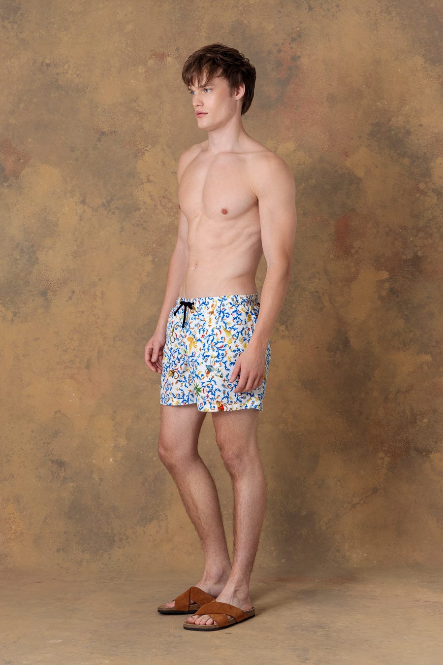 Men's swim trunk delphos white - imagen 3