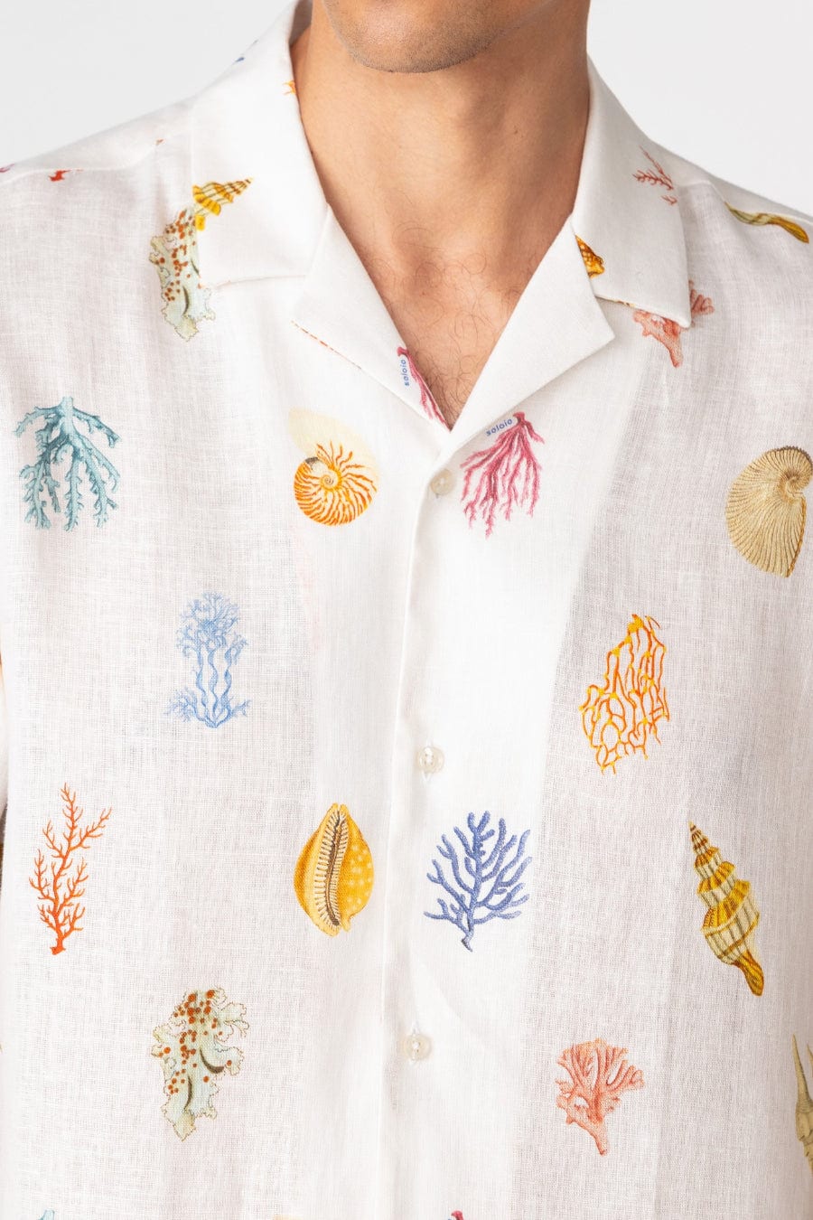 Men's linen shirt white zuyder - imagen 4