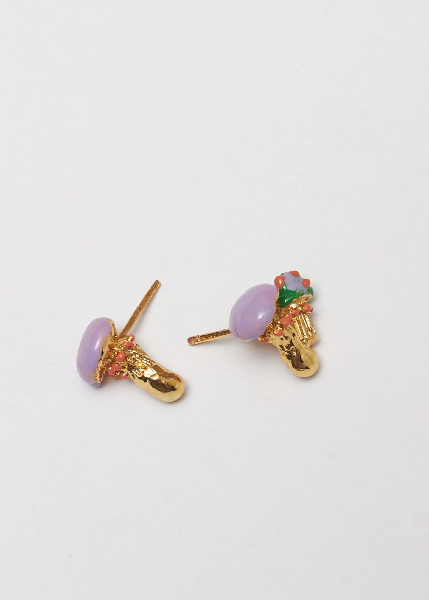 Aretes Setas y seticas verde lila - imagen 3