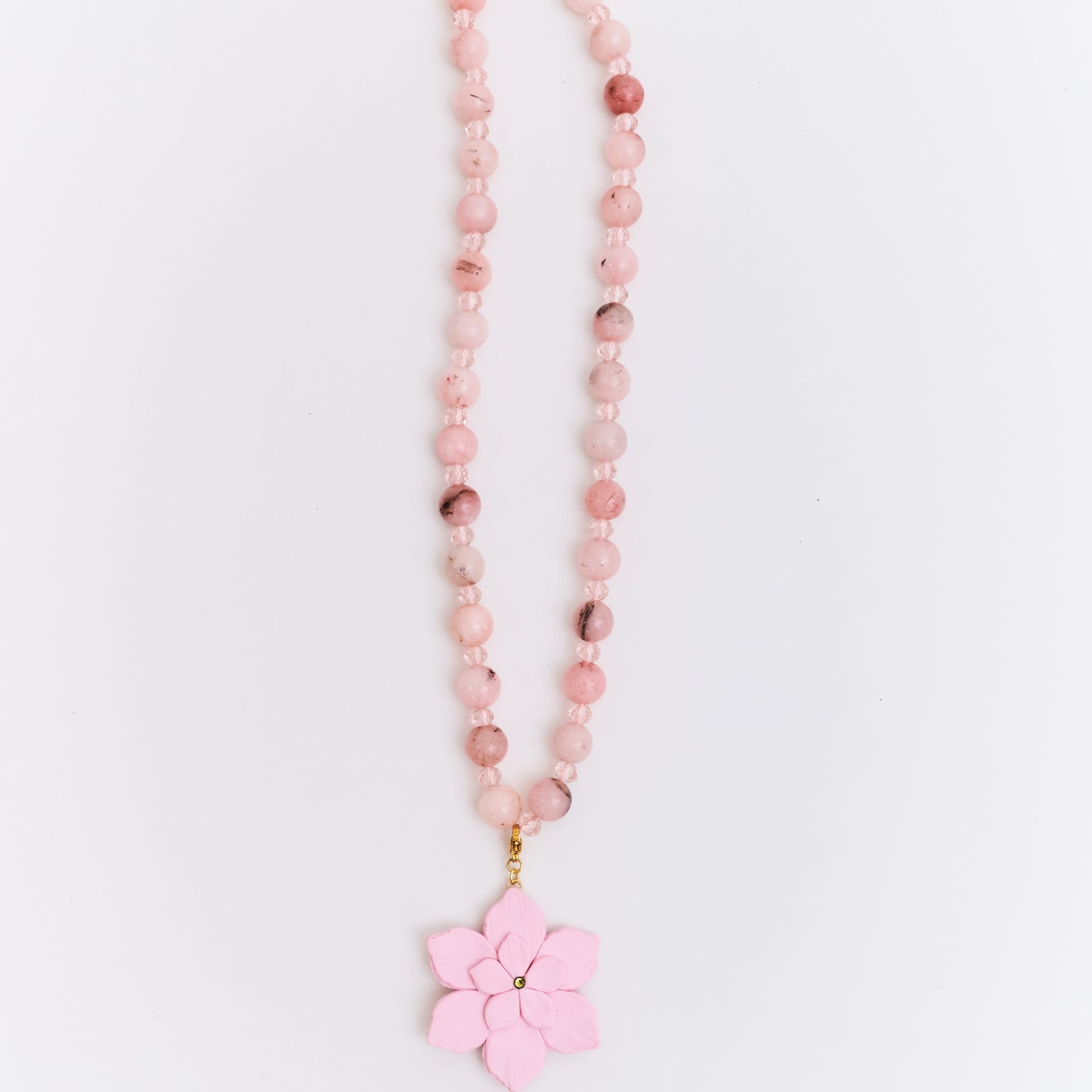 Collar Flor de Ocobo Palo Rosa - imagen 1