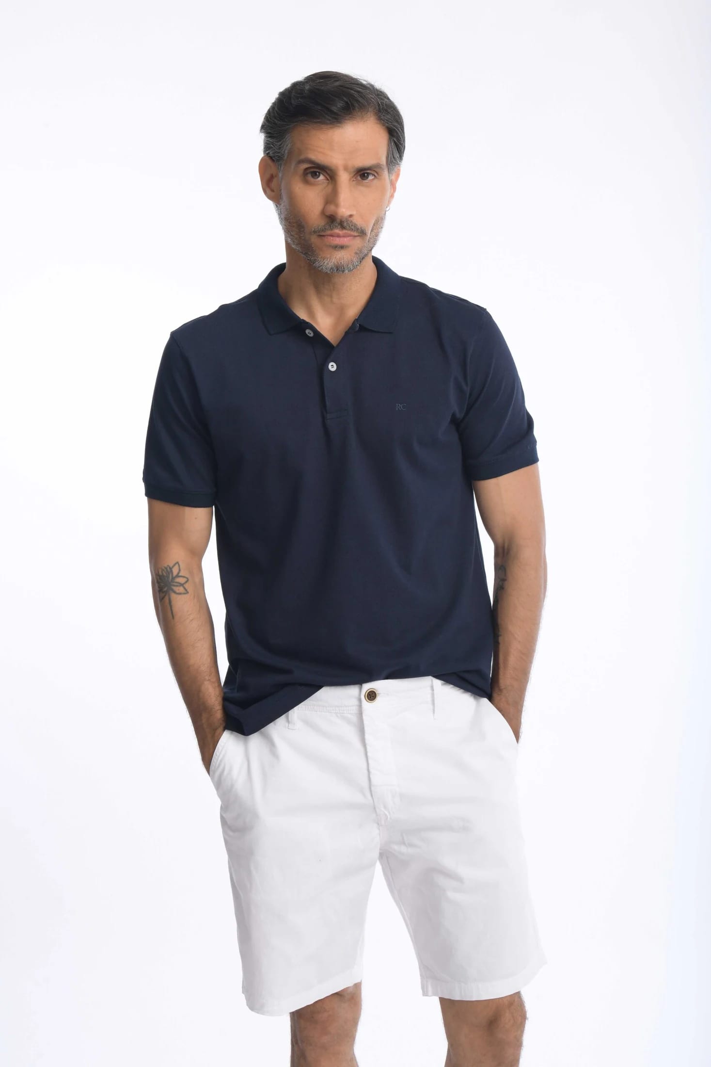 Camiseta Polo 100% Algodón Slim Azul Navy - imagen 5