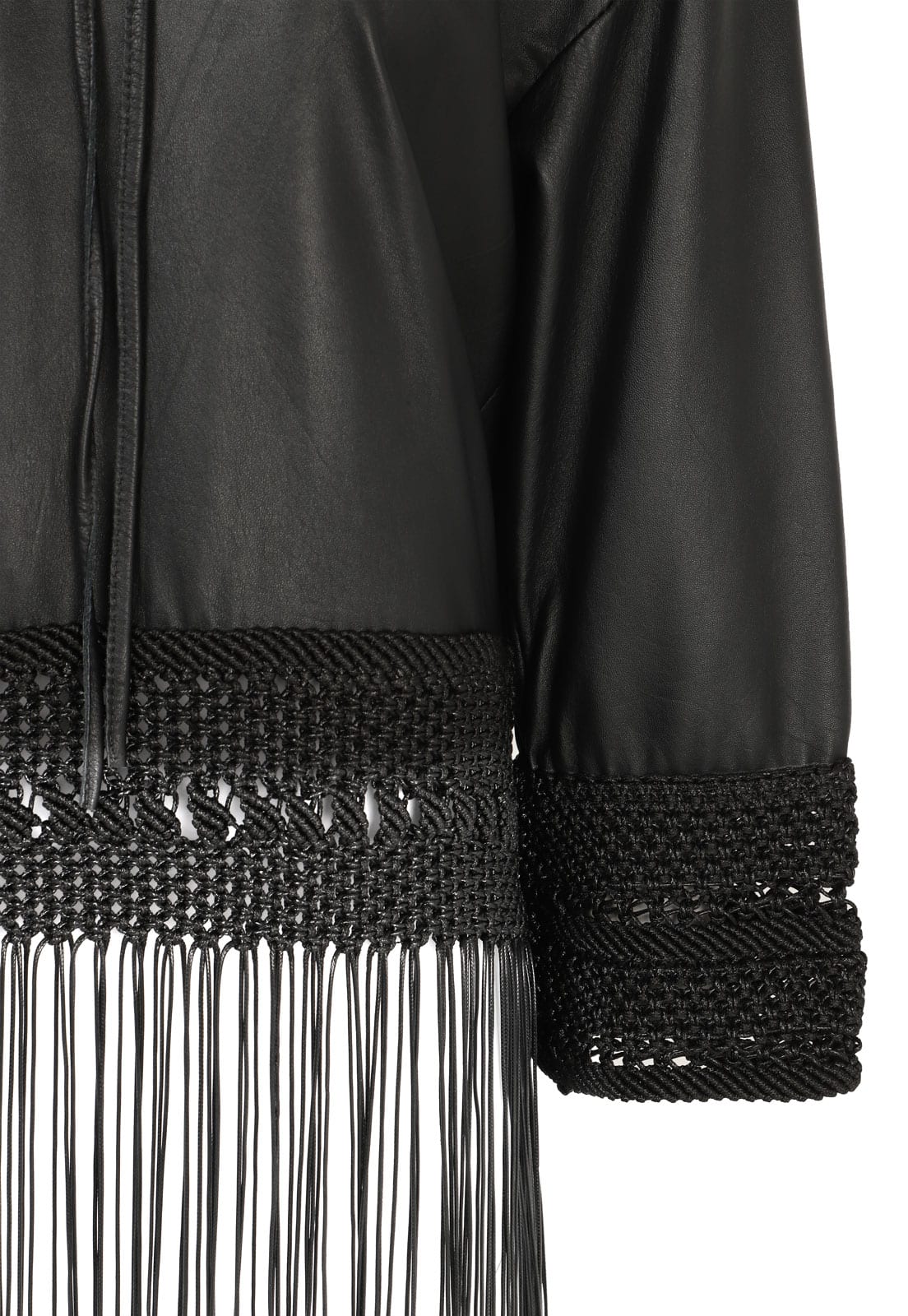 MACRAME LEATHER HOODIE - imagen 5