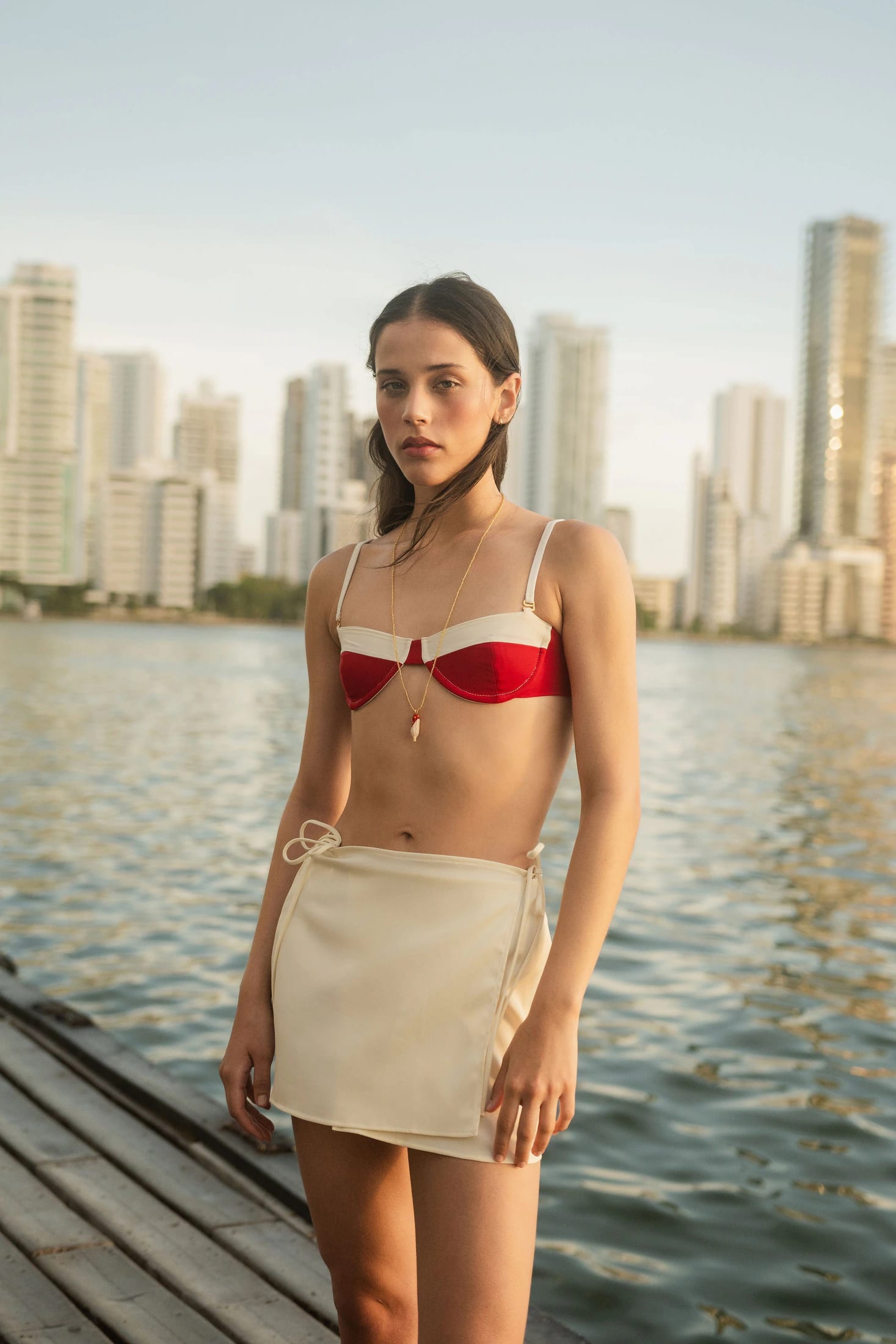BELLA MINI SKIRT - IVORY - imagen 4