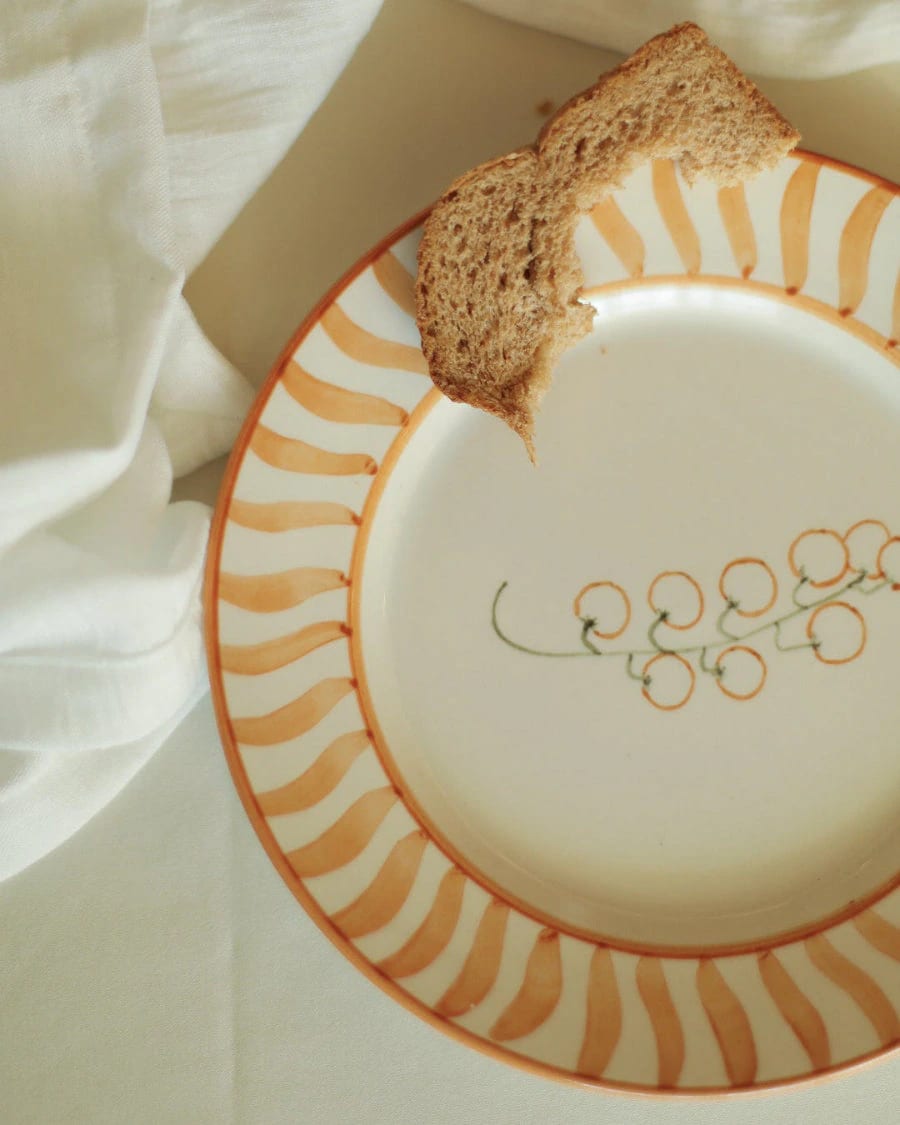 PREORDER - SET X4 DESSERT PLATE - TOMATO - imagen 3