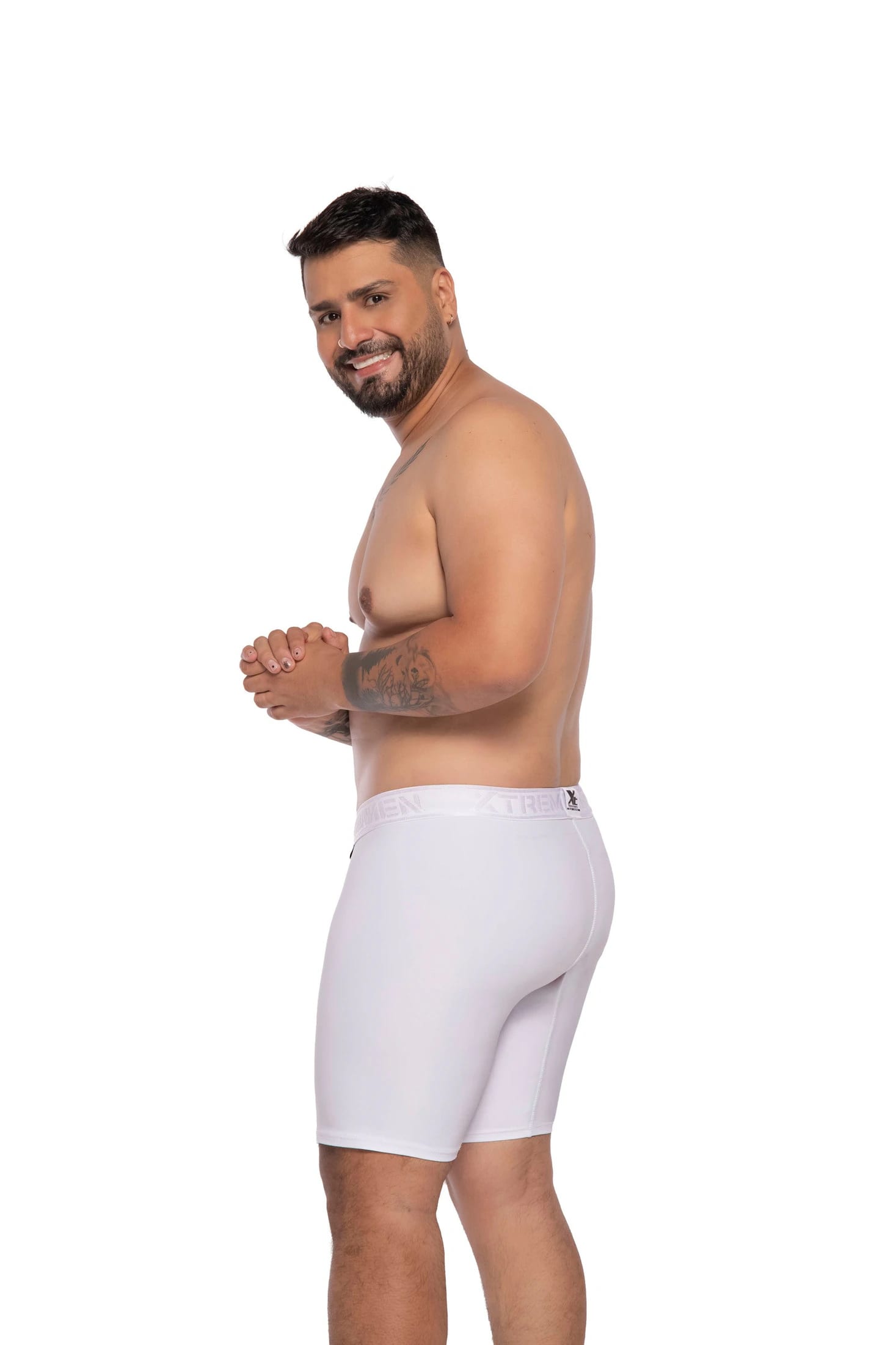 BOXER CLASICO EXTRAGRANDE MICROFIBRA NYLON  BLANCO - imagen 2