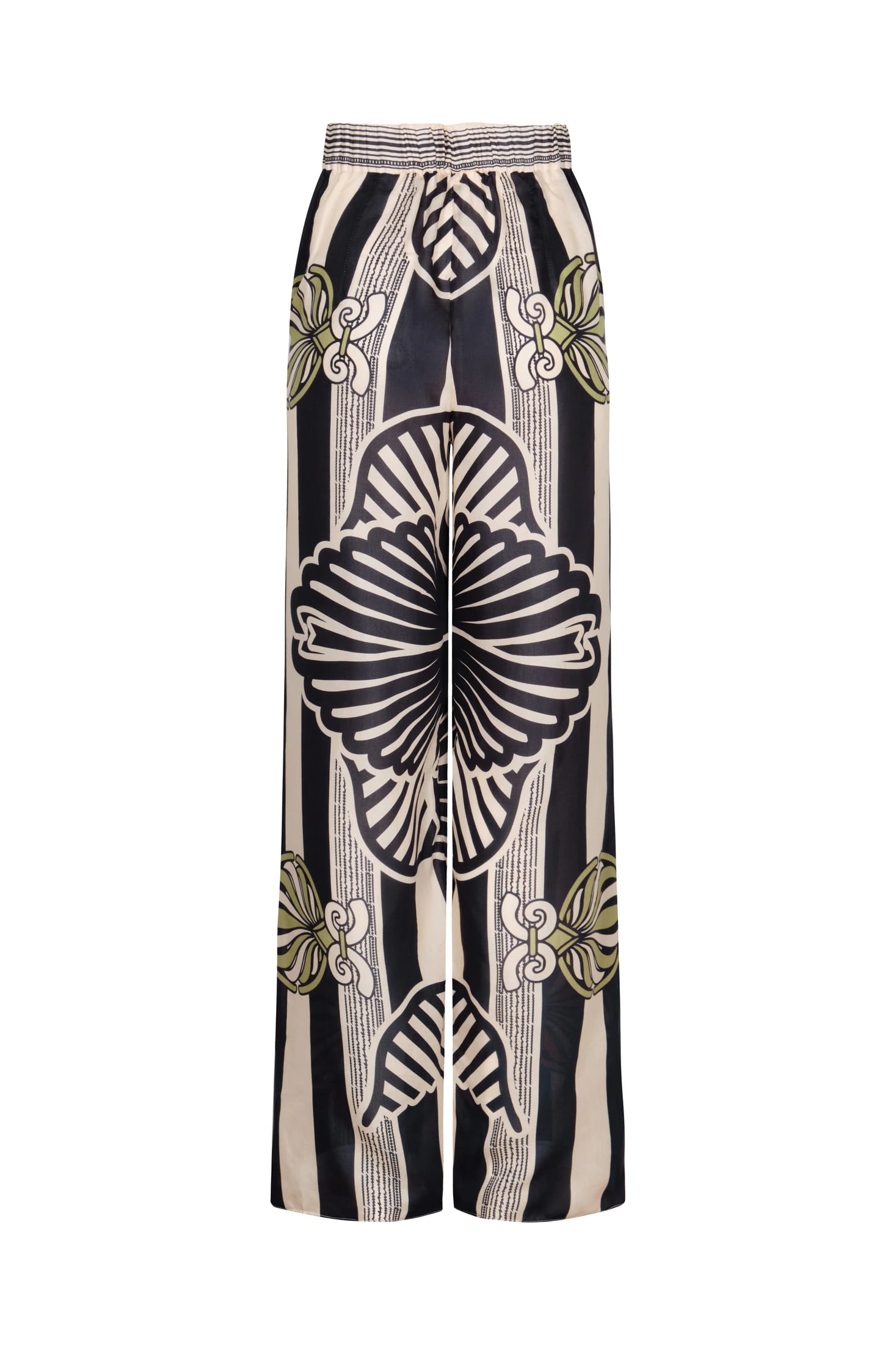 Joao Cotton Silk Pants / Navy Ornament Stripes - imagen 3