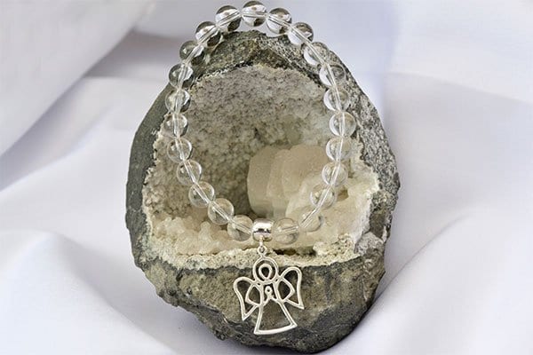 Pulsera Cuarzo Transparente dije Libélula M - imagen 2