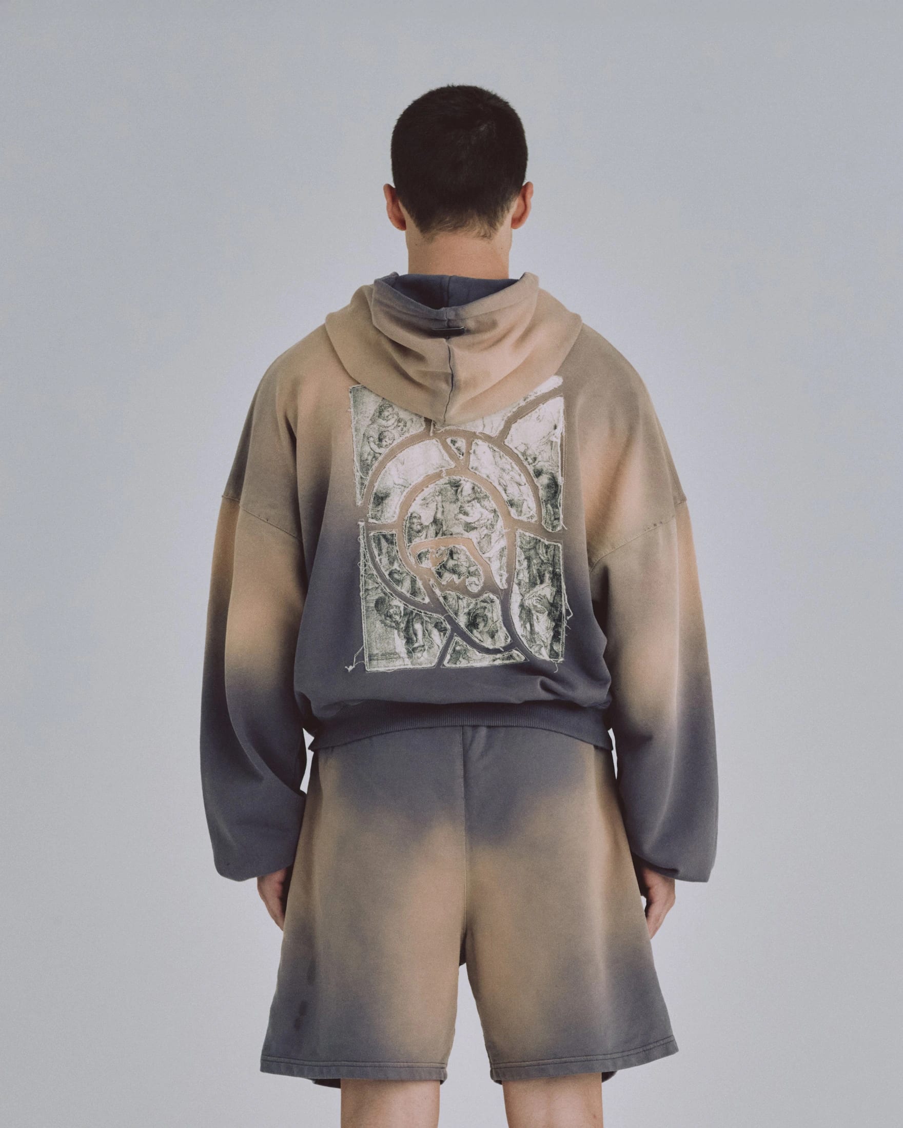 94' Fragments Boxy Fit Hoodie Dirty Brown - imagen 7