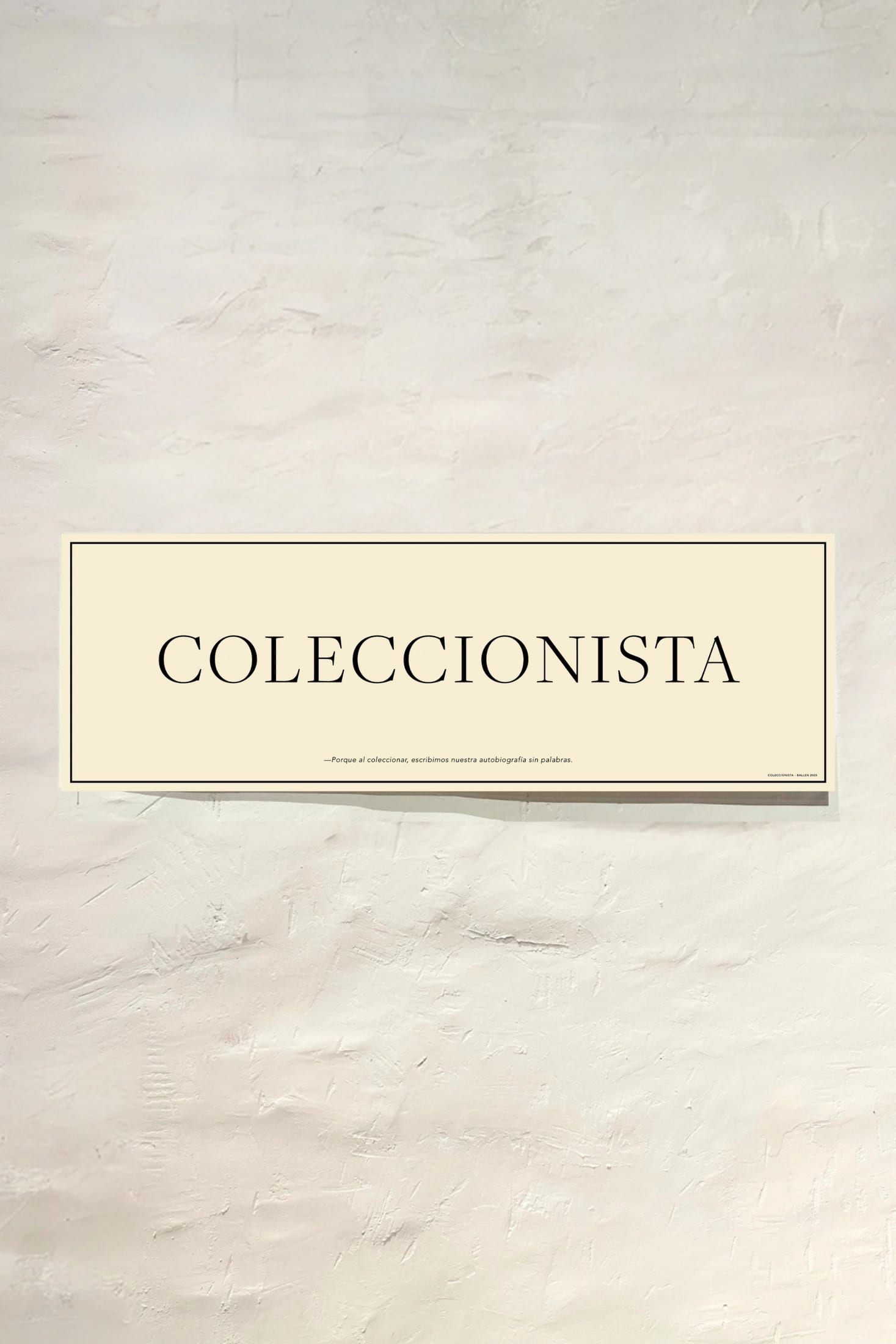 POSTER 90x30 -  COLECCIONISTA - imagen 1