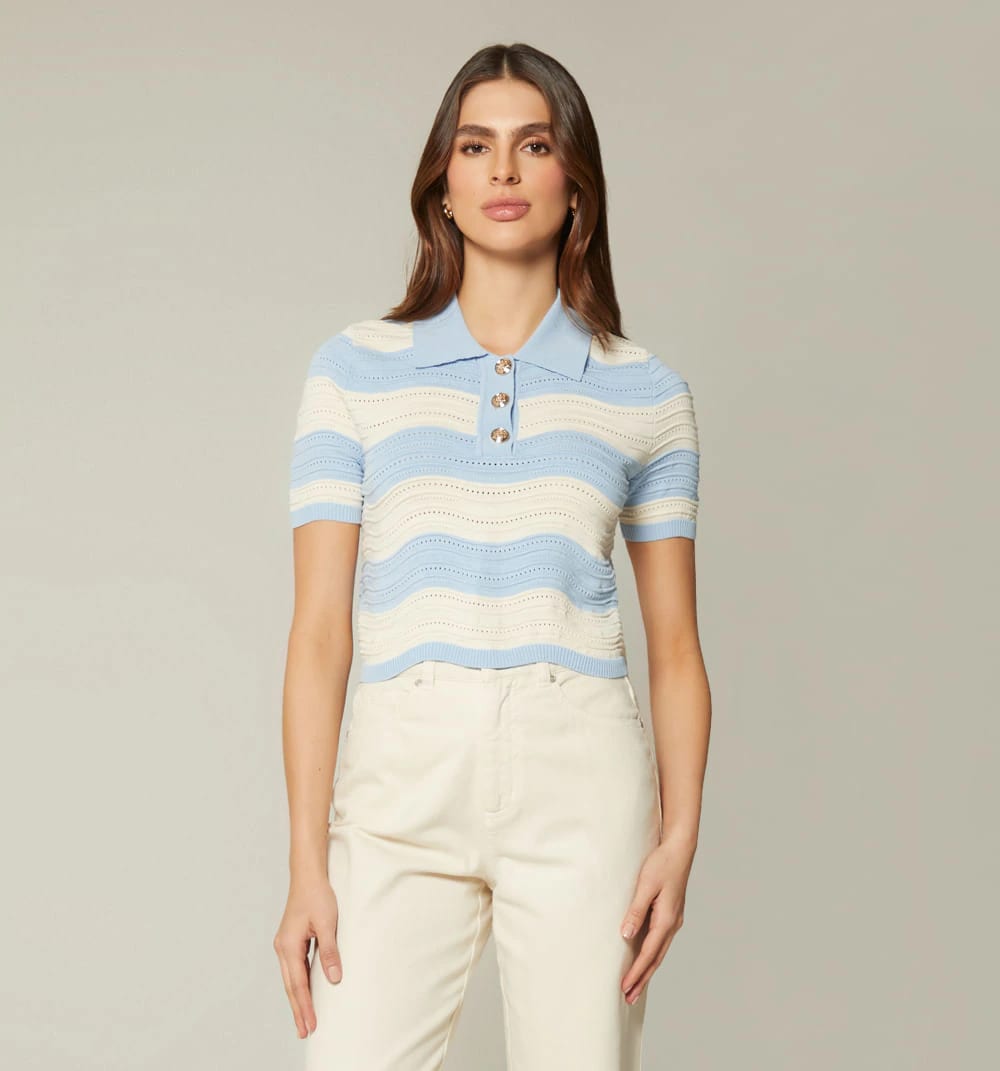 Blusa boxi tipo polo - imagen 2