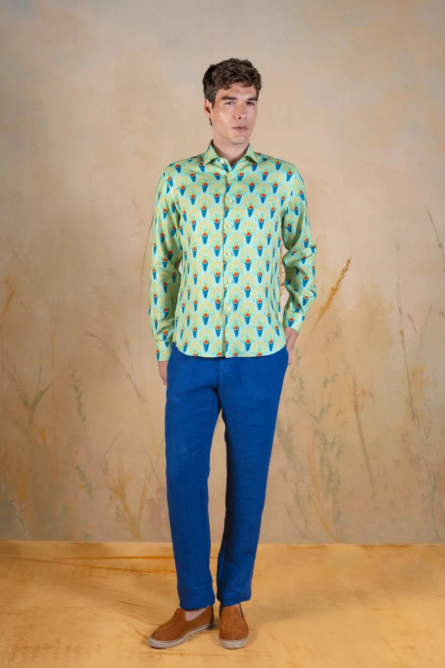 Proventus linen shirt green - imagen 1